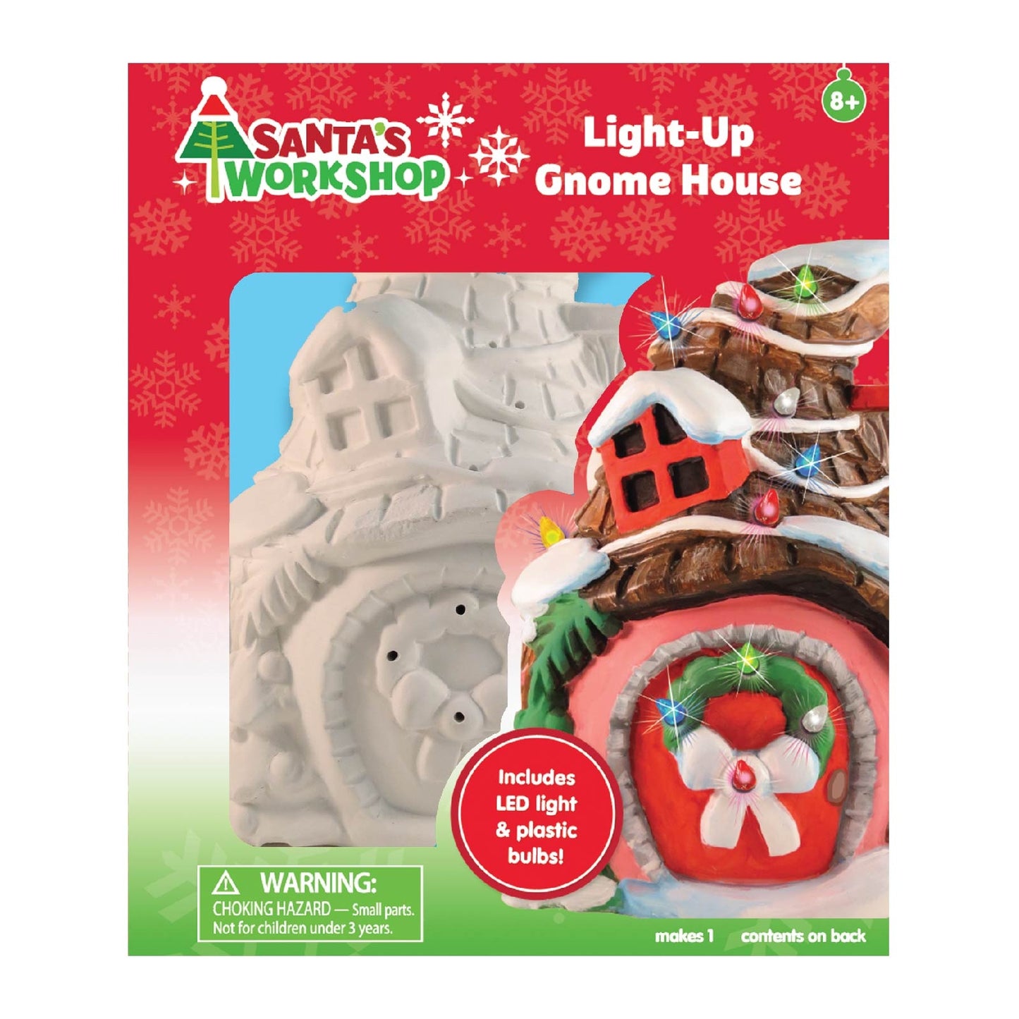 Colorbok Santa's Workshop Light Up Plaster Kit-Gnome House