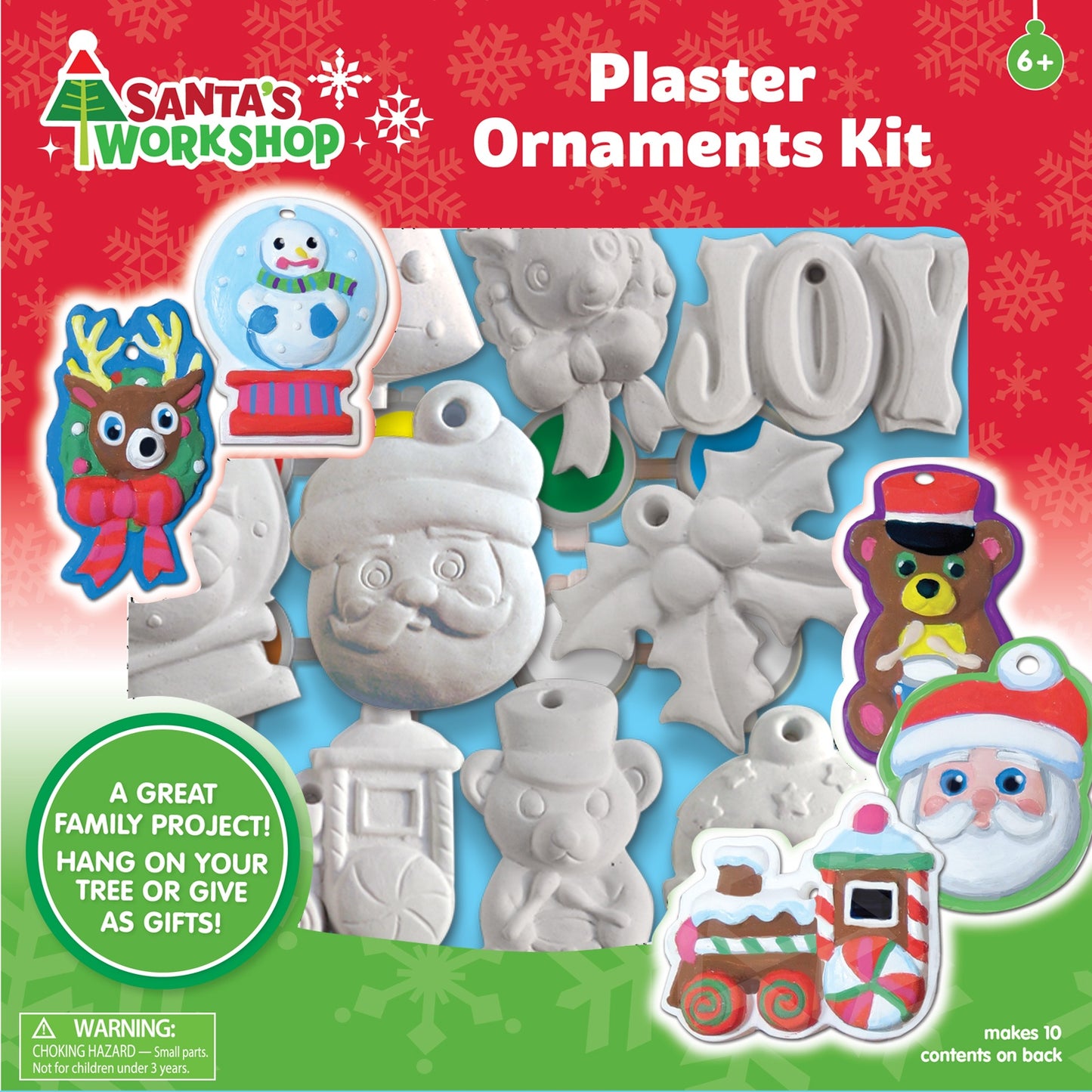 Colorbok Santa's Workshop Plaster Ornament Kit 10/Pkg