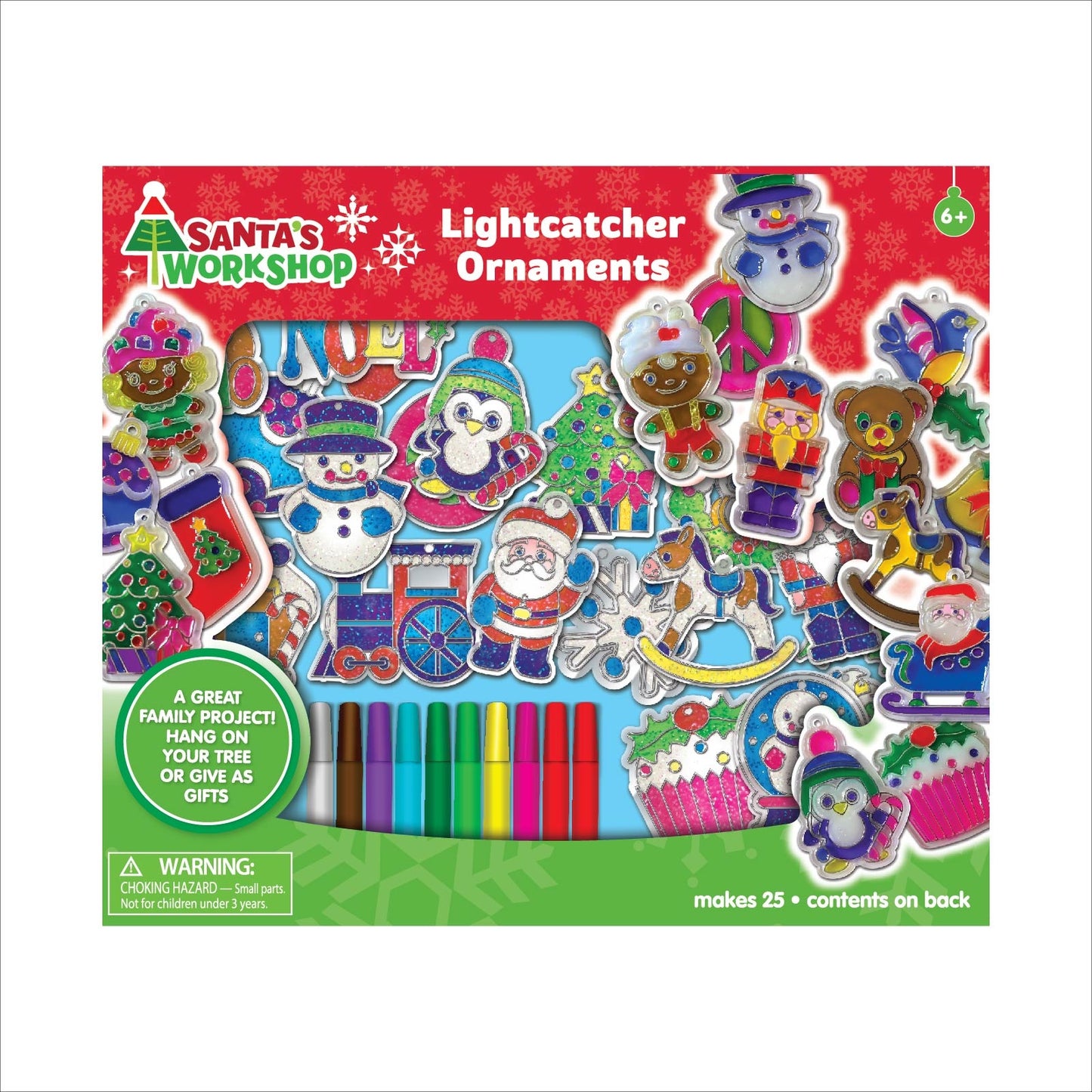 Colorbok Santa's Workshop Suncatcher Ornament Kit-Makes 25