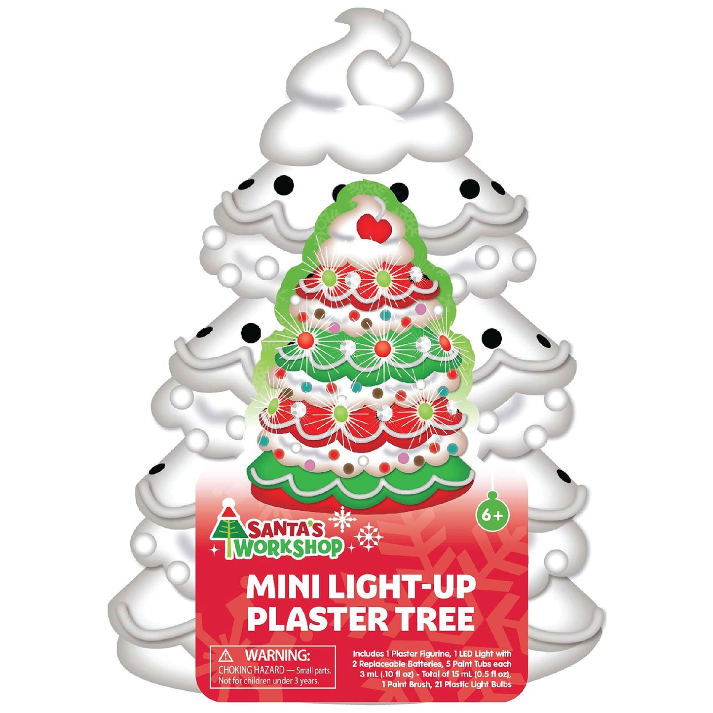 Colorbok Santa's Workshop Mini Light Up Plaster Kit-Tree