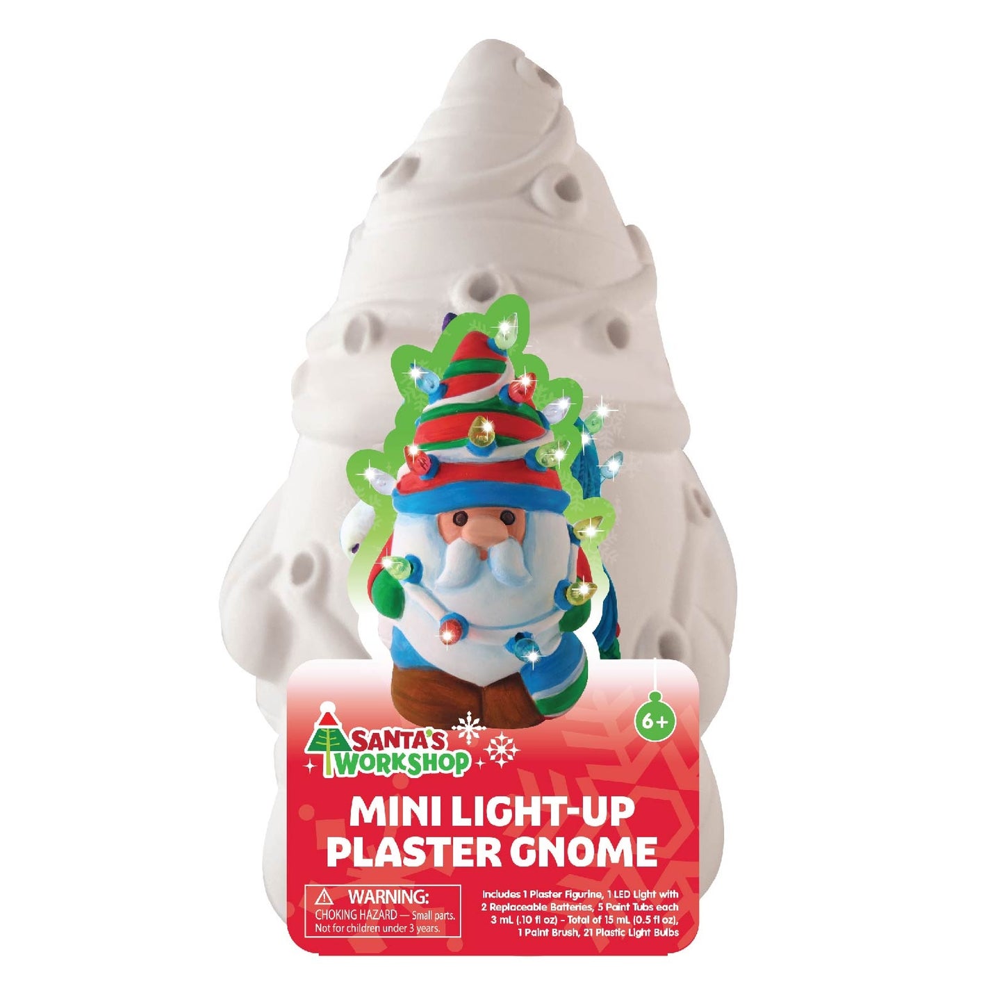 Colorbok Santa's Workshop Mini Light Up Plaster Kit-Gnome