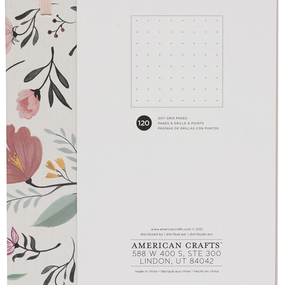 AC Point Planner Perfect Bound Planner 6"X8"-Floral - Dot Grid - 120 Sheets
