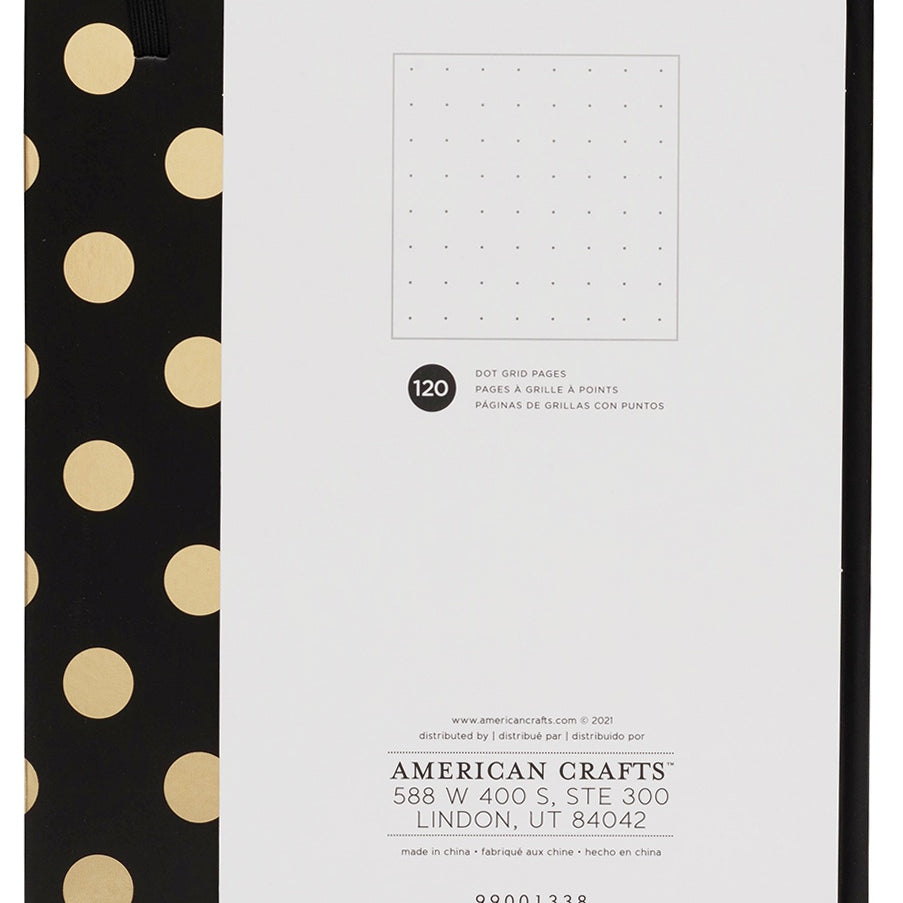 AC Point Planner Perfect Bound Planner 6"X8"-Gold Dots - Dot Grid - 120 Sheets