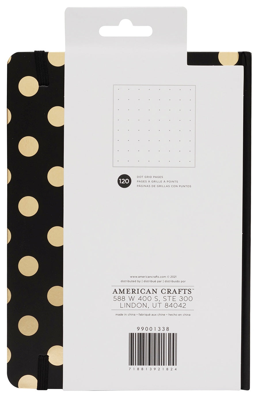 AC Point Planner Perfect Bound Planner 6"X8"-Gold Dots - Dot Grid - 120 Sheets