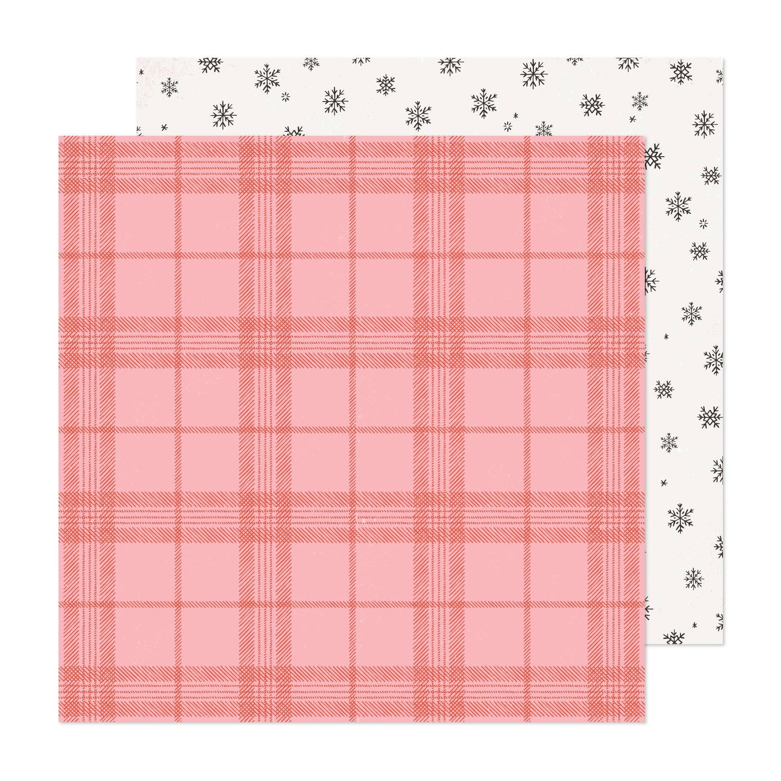 Paper Café White & Red Reverse Mini Dot 12 x 12 Cardstock, 15