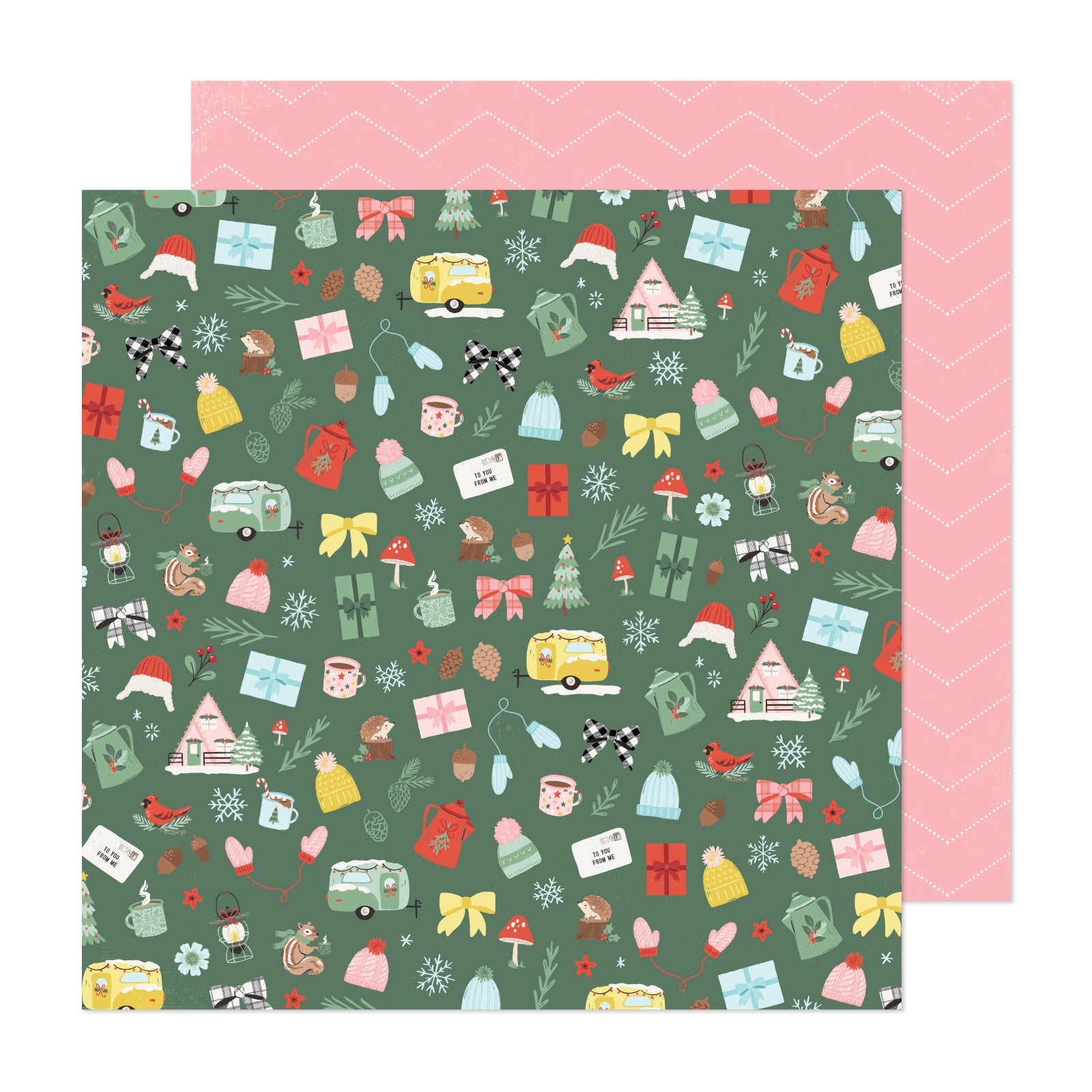 Mittens & Mistletoe Double-Sided 12x12" Cardstock Packs