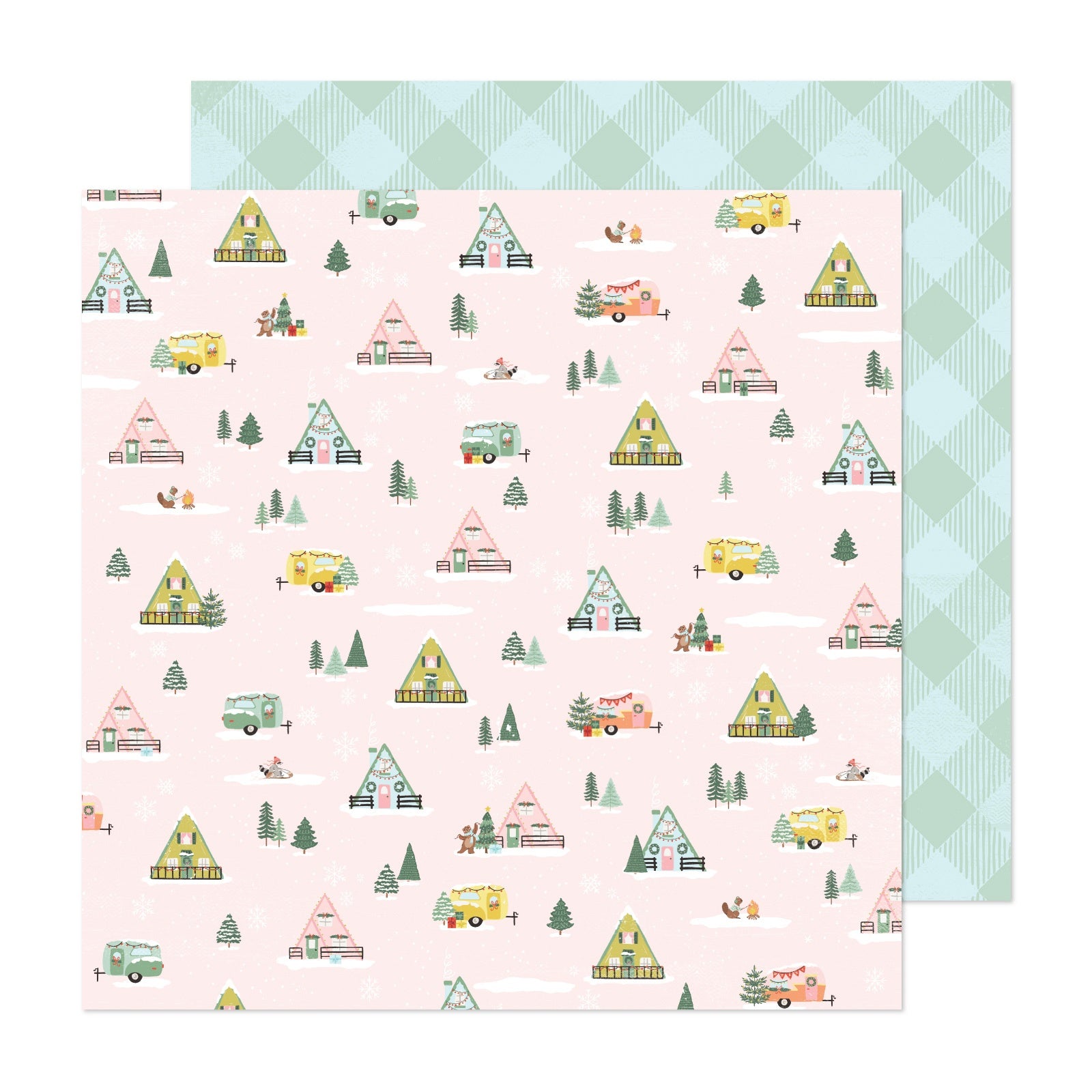 Mittens & Mistletoe Double-Sided 12x12" Cardstock Packs