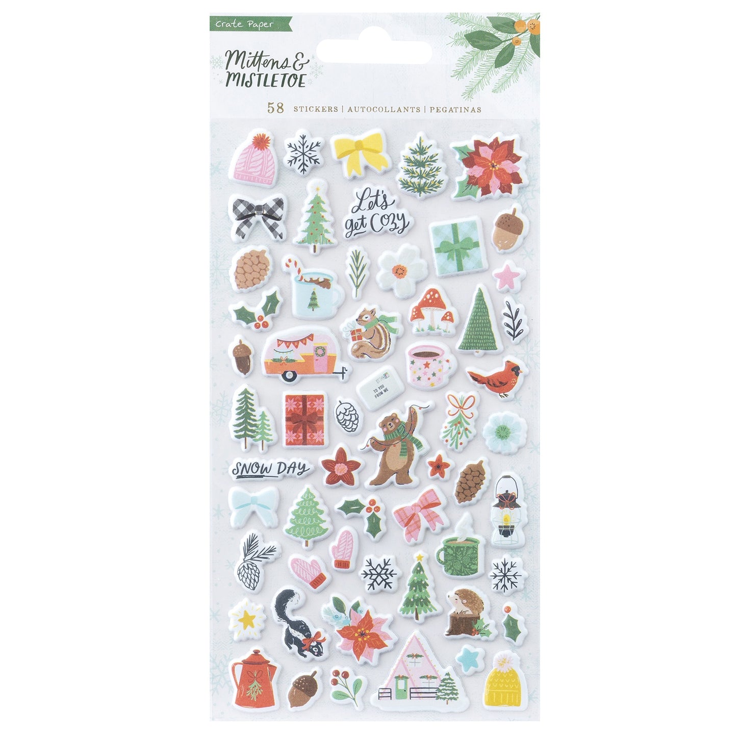 Mittens & Mistletoe Chipboard Stickers 12X12 51/Pkg-Icons & Phrase –  American Crafts