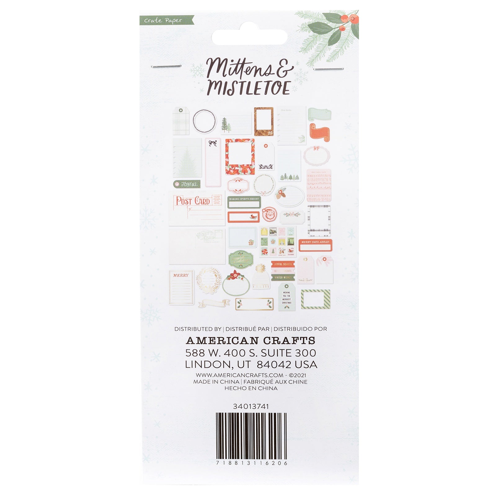 Merry Mistletoe Foil-Pressed Wrapping Paper by On Friday We