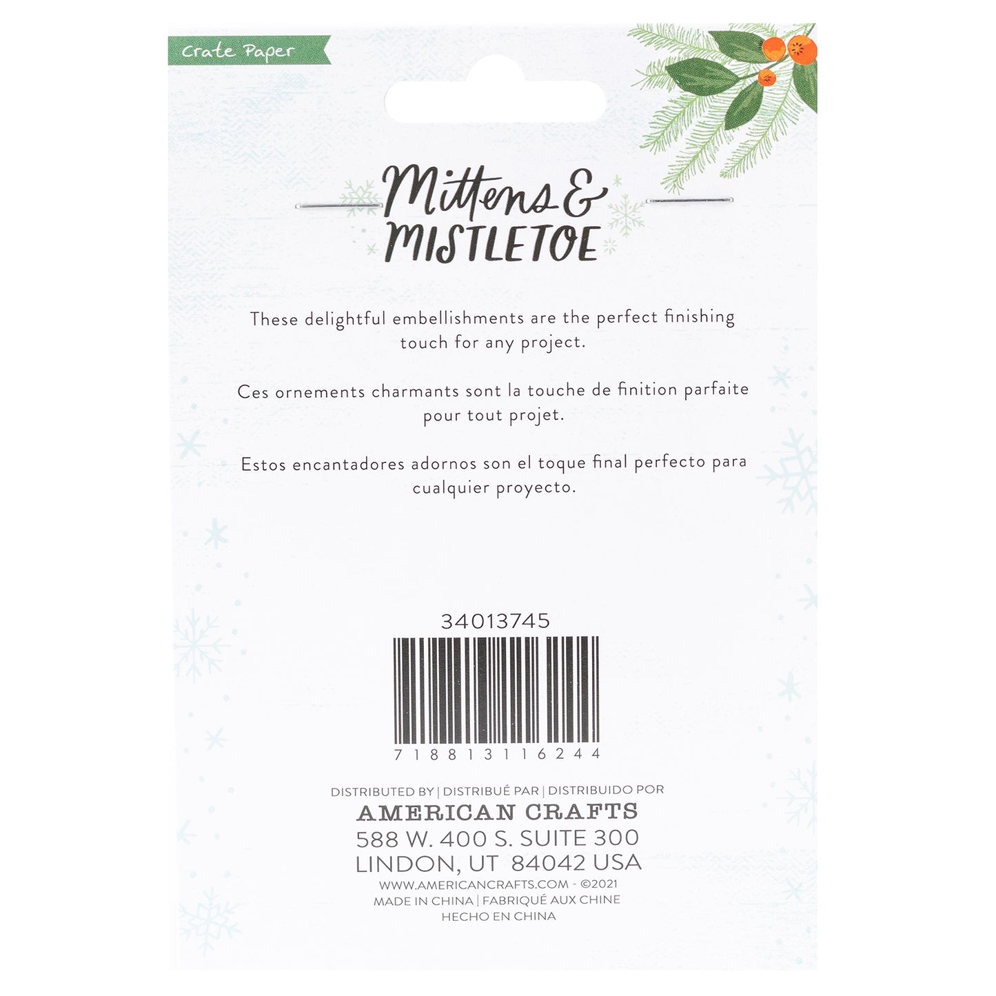 Mittens & Mistletoe Mixed Pom Poms 80/Pkg