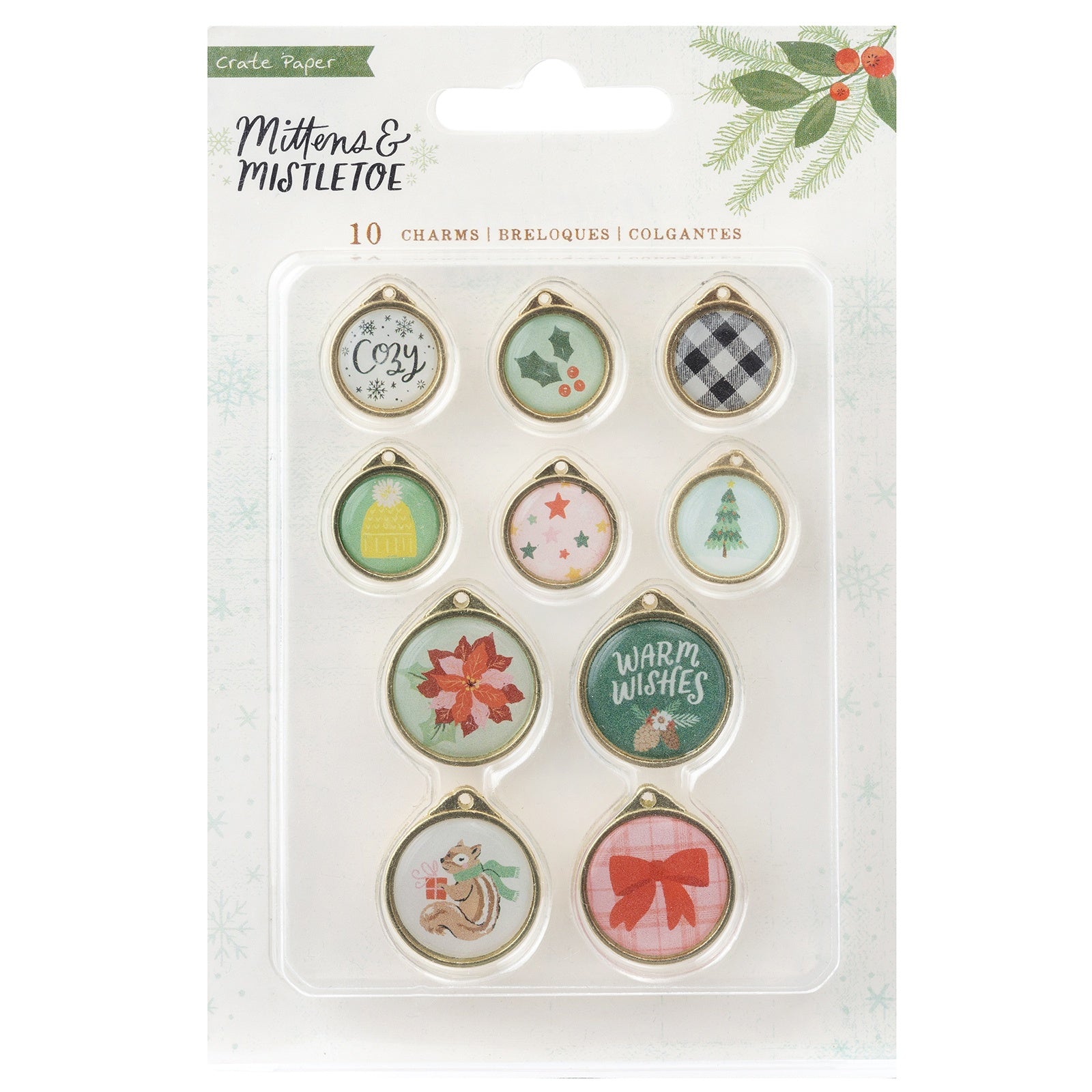 Mittens & Mistletoe Epoxy Charms 10/Pkg