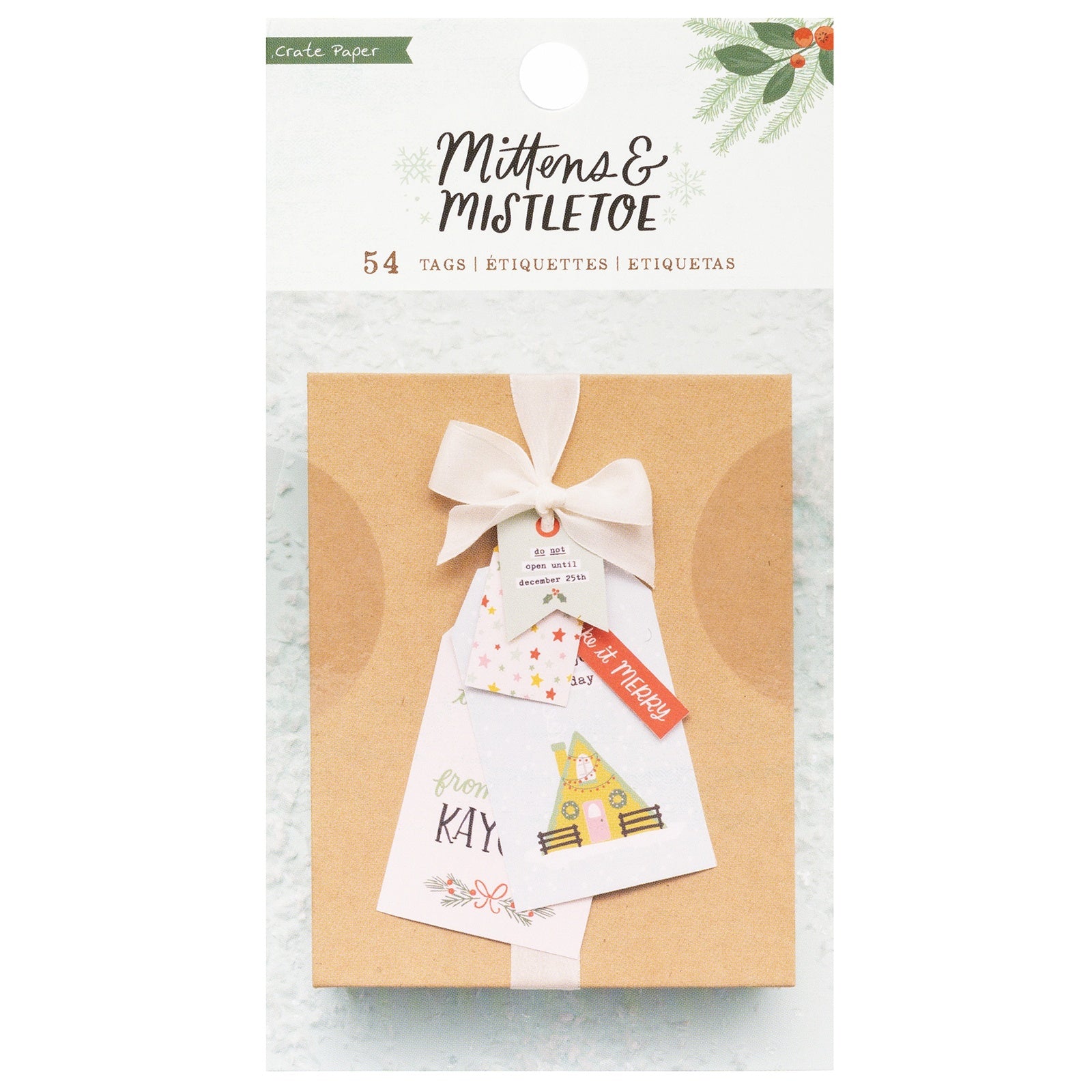 Mittens & Mistletoe Book of Christmas Tags - 54pcs