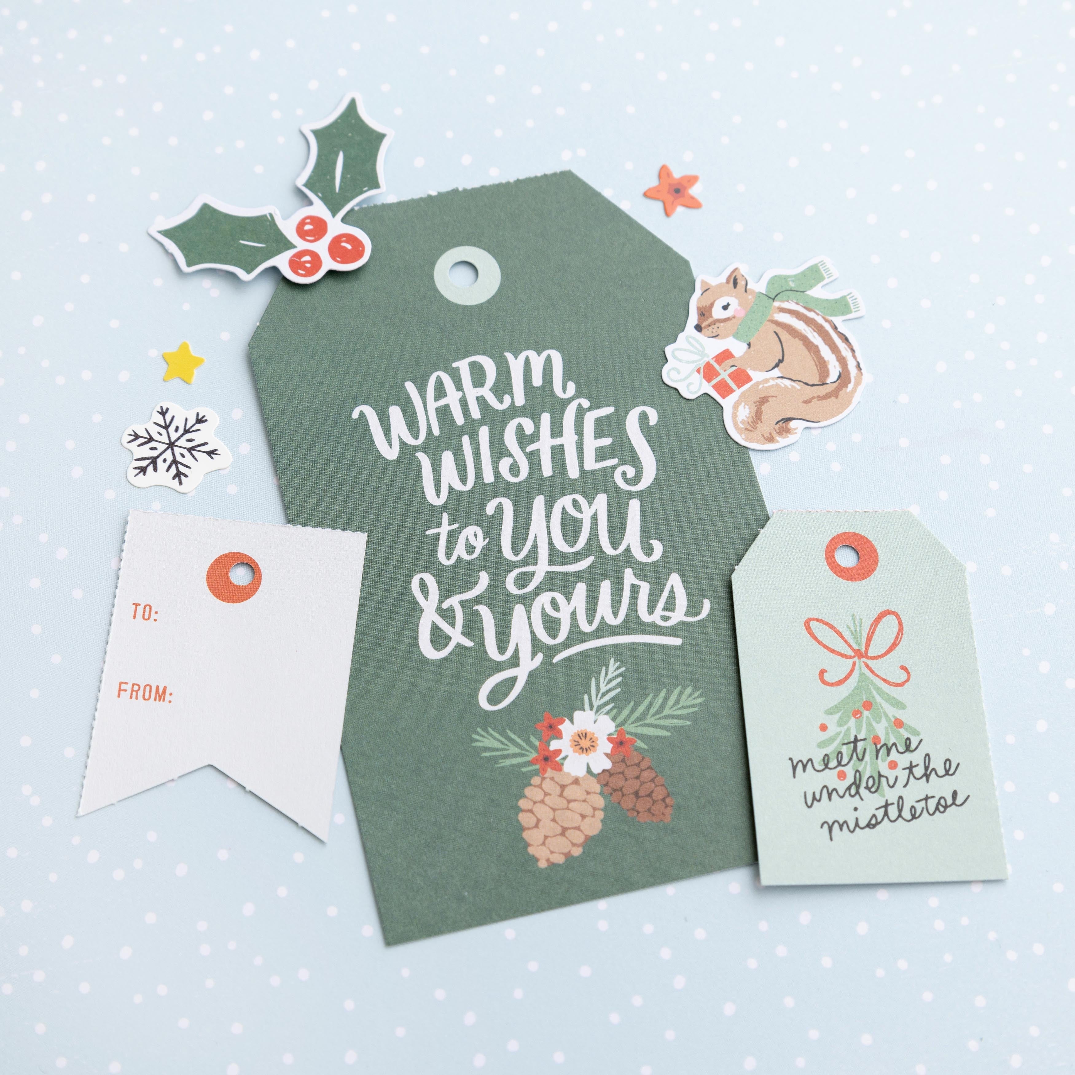 Mittens & Mistletoe Book of Christmas Tags - 54pcs