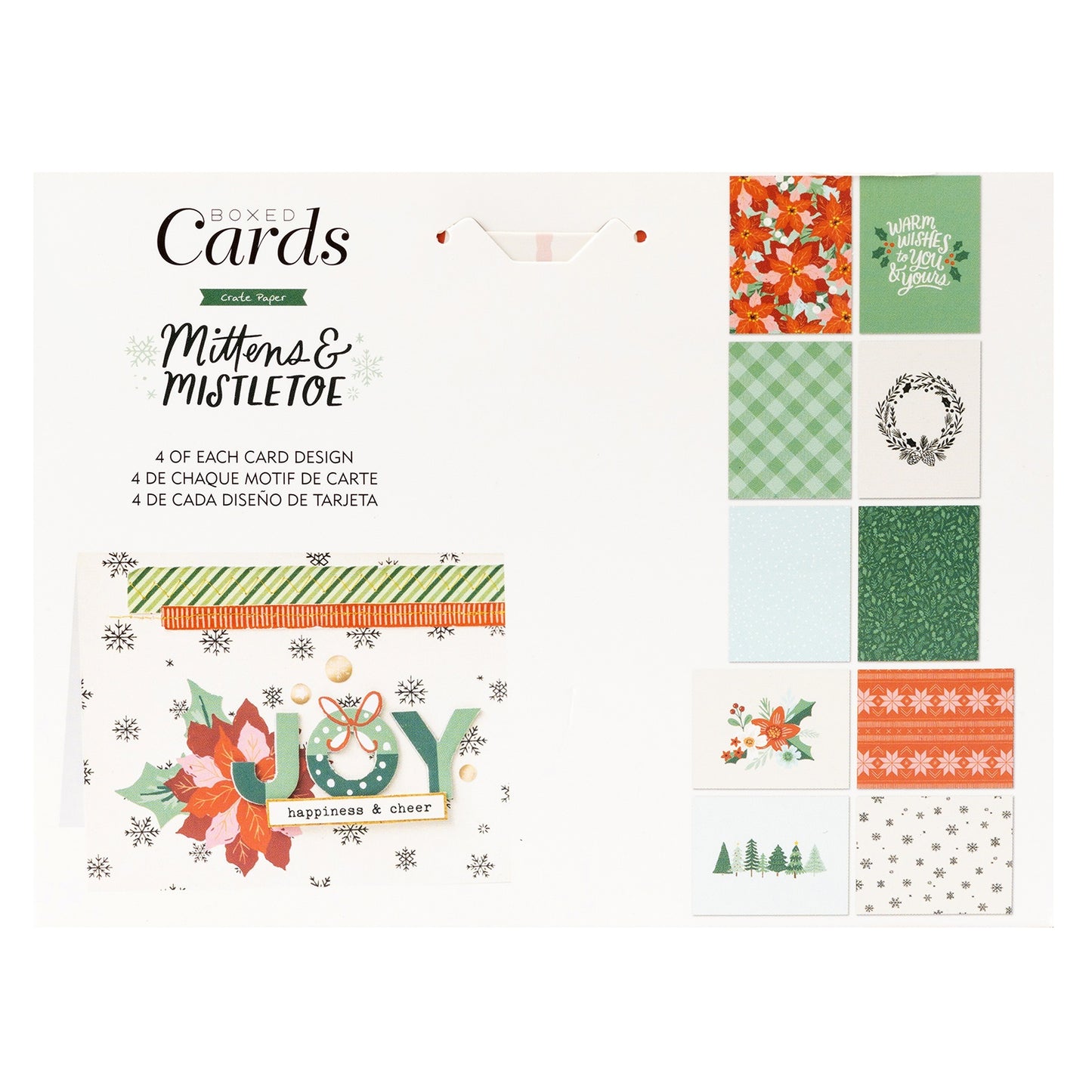 Crate Paper A2 Cards W/Envelopes (4.375"X5.75") 40/Box-Mittens & Mistletoe