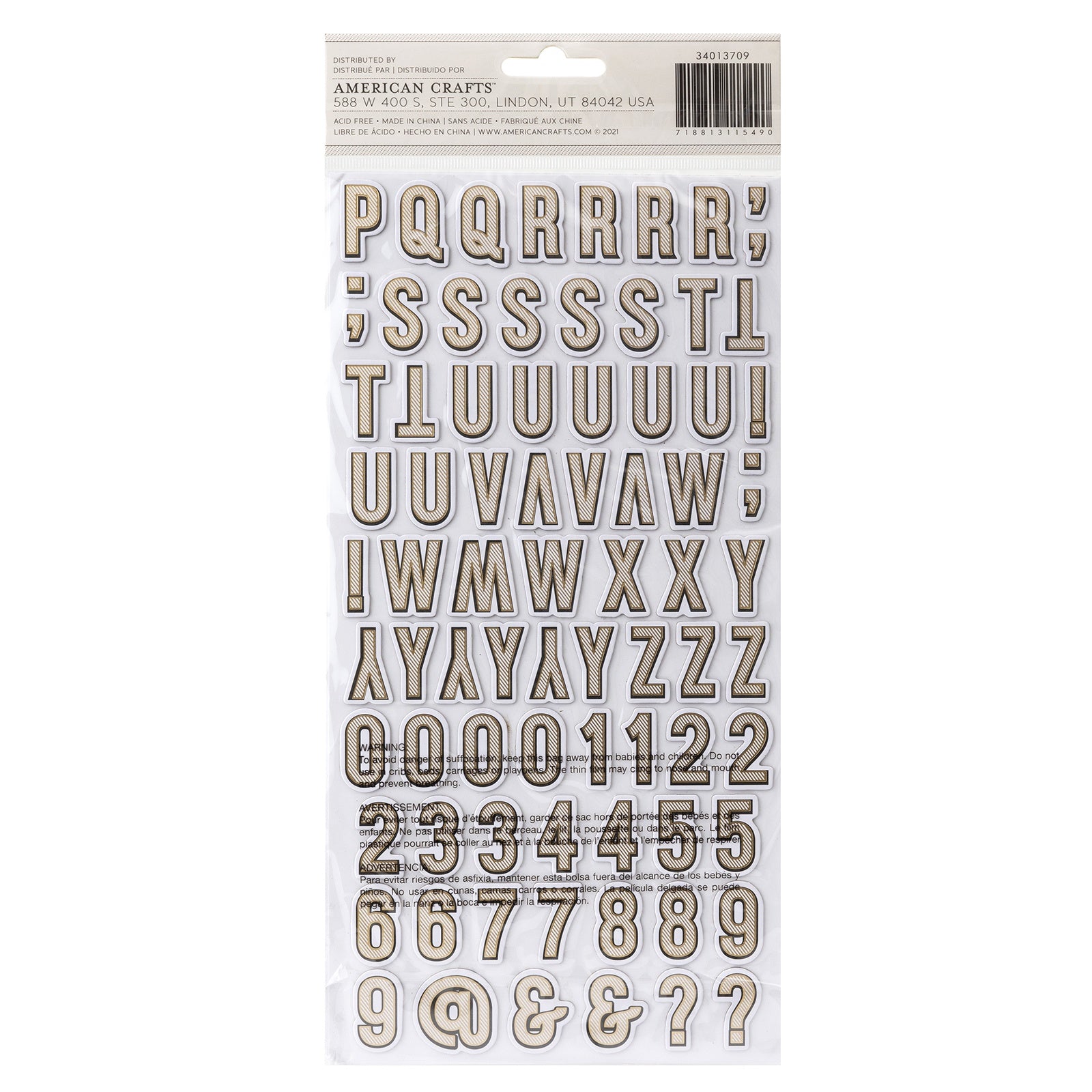Vicki Boutin Evergreen & Holly Thickers Alphabet Stickers, 156pcs