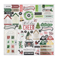 Load image into Gallery viewer, Vicki Boutin Evergreen & Holly Chipboard Stickers 12"X12"-Icons & Phrase
