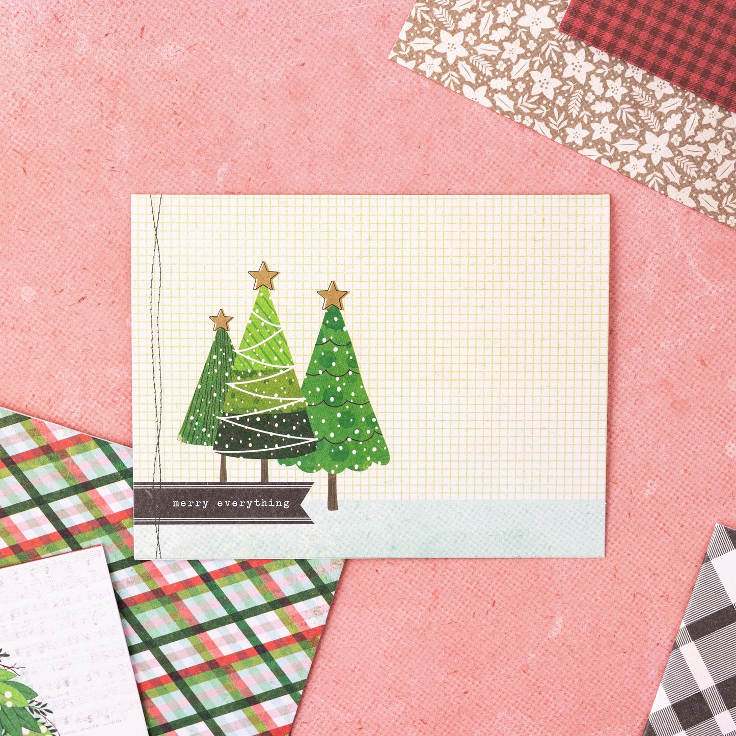 American Crafts A2 Cards W/Envelopes (4.375"X5.75") 40/Box-Vicki Boutin Evergreen & Holly