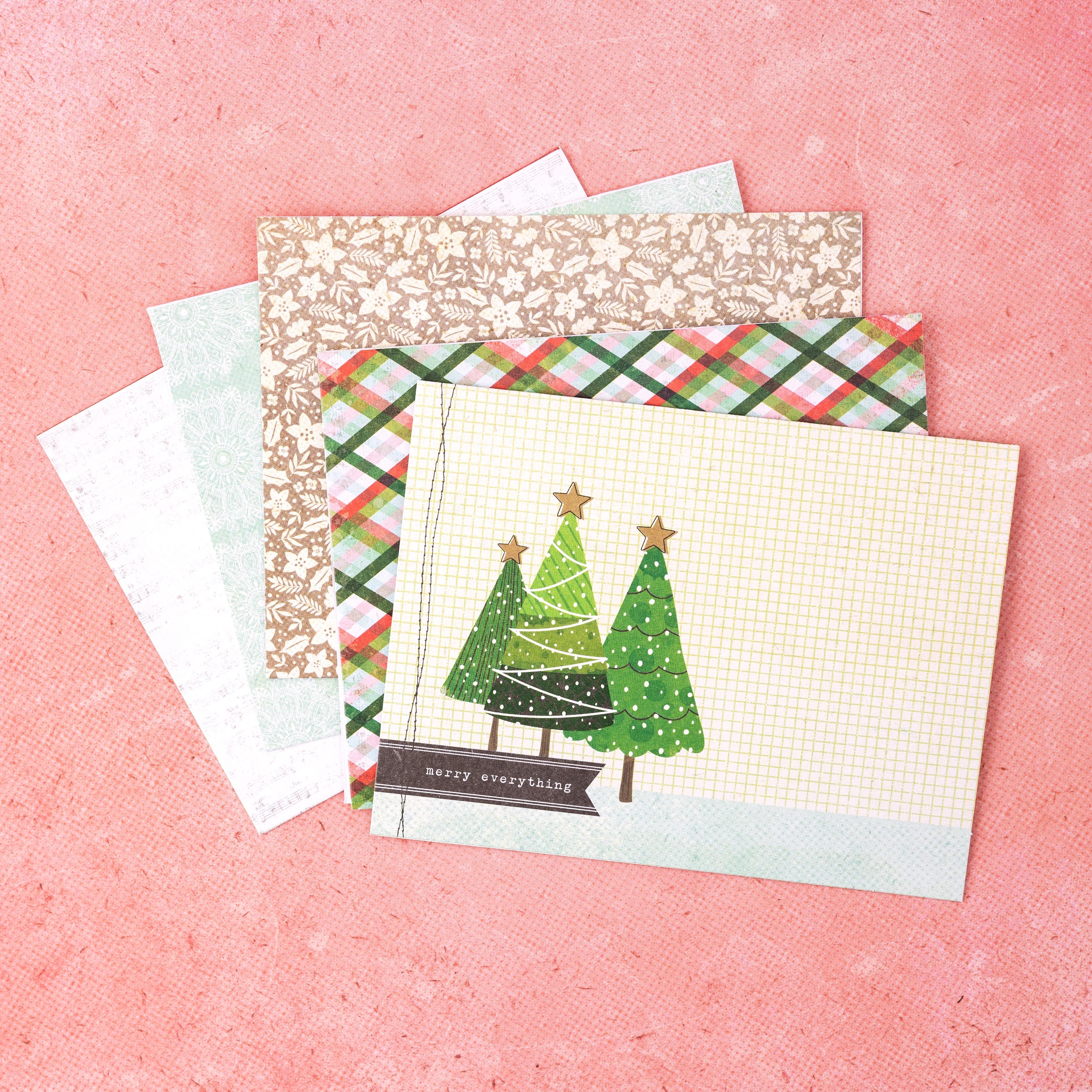 Vicki Boutin Boxed Cards - Evergreen & Holly A2 Cards with Envelopes, 40 sets