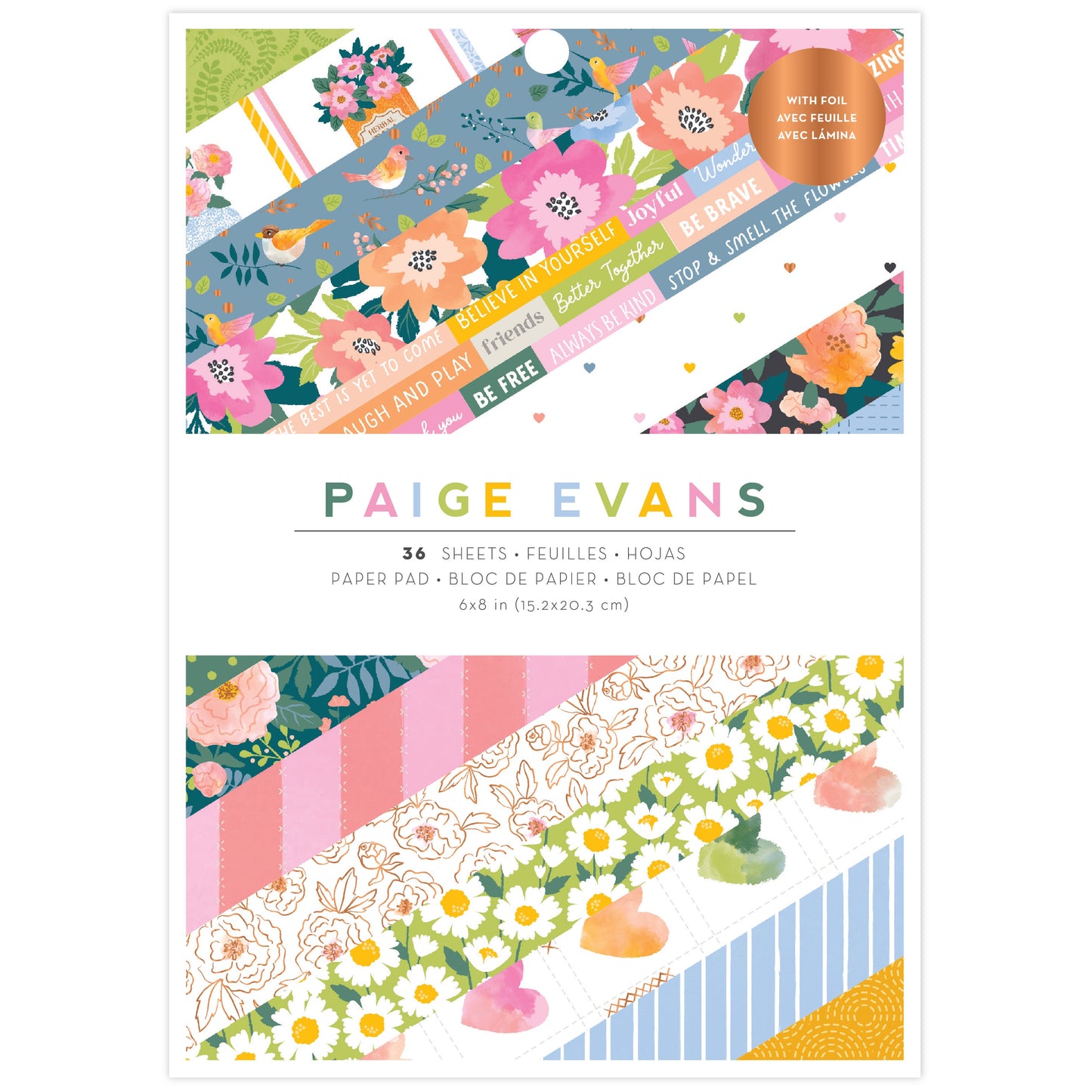 American Crafts Single-Sided Paper Pad 6"X8" 36/Pkg-Paige Evans Garden Shoppe