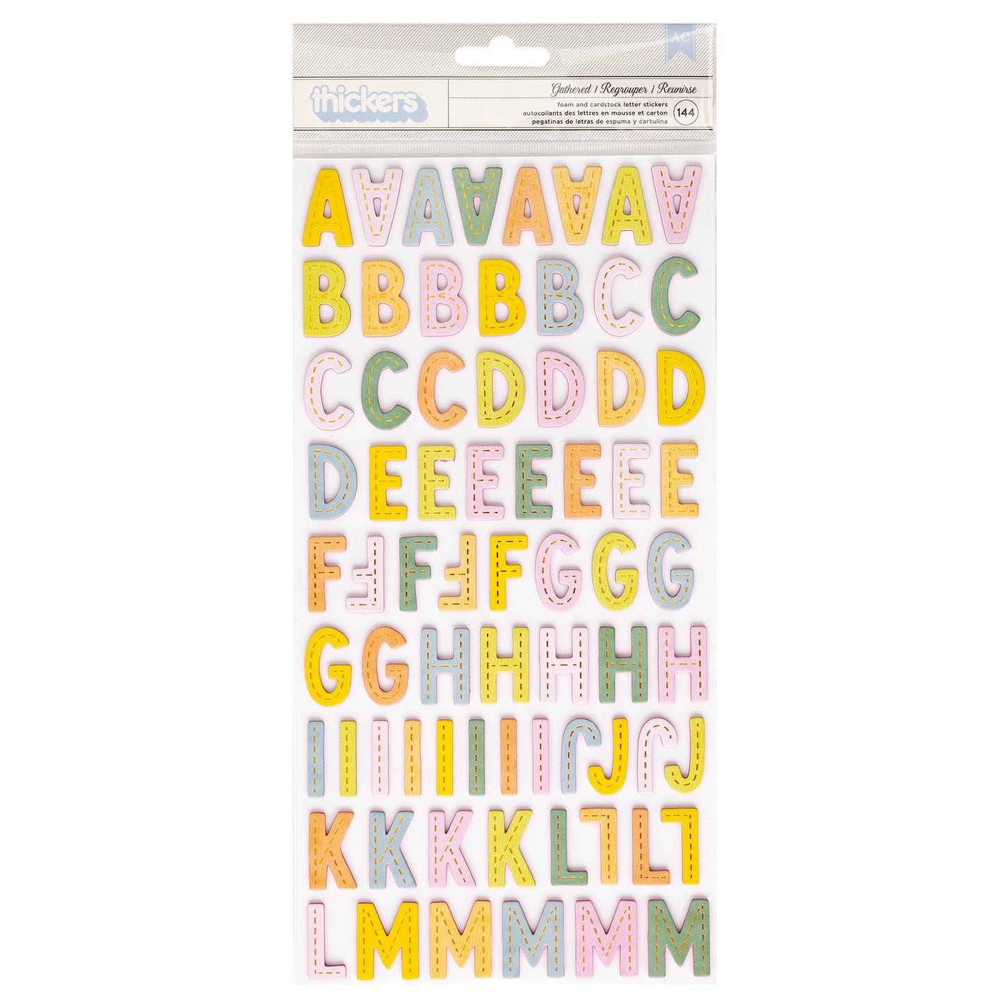 Paige Evans Garden Shoppe Thickers Stickers 144/Pkg-Alphabet W/Copper Foil Accents