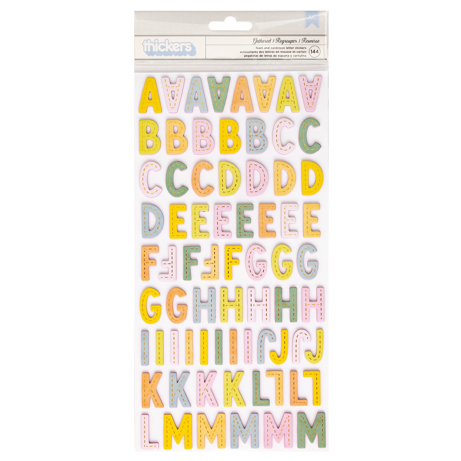 Paige Evans Garden Shoppe Thickers Stickers 144 Pack-Alphabet W/Copper Foil Accents