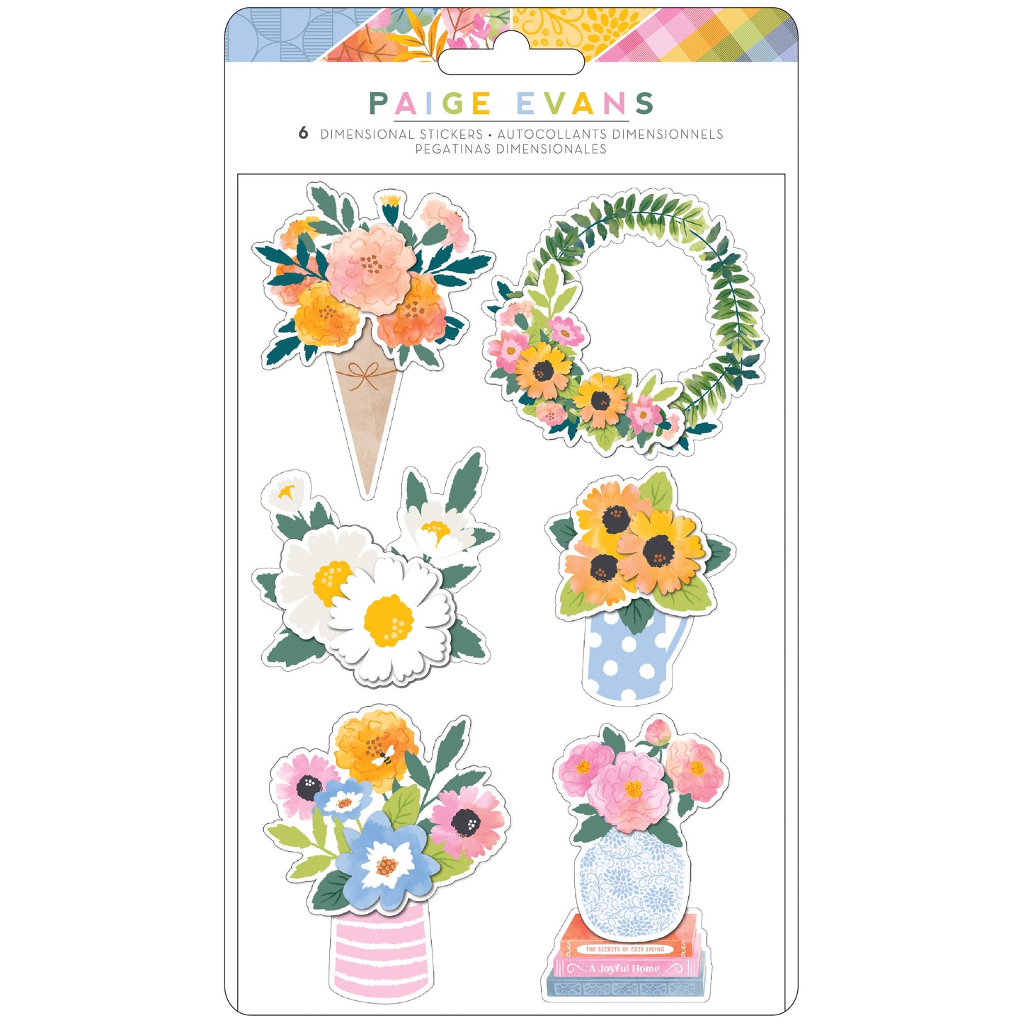 Paige Evans Garden Shoppe Layered Stickers 6/Pkg