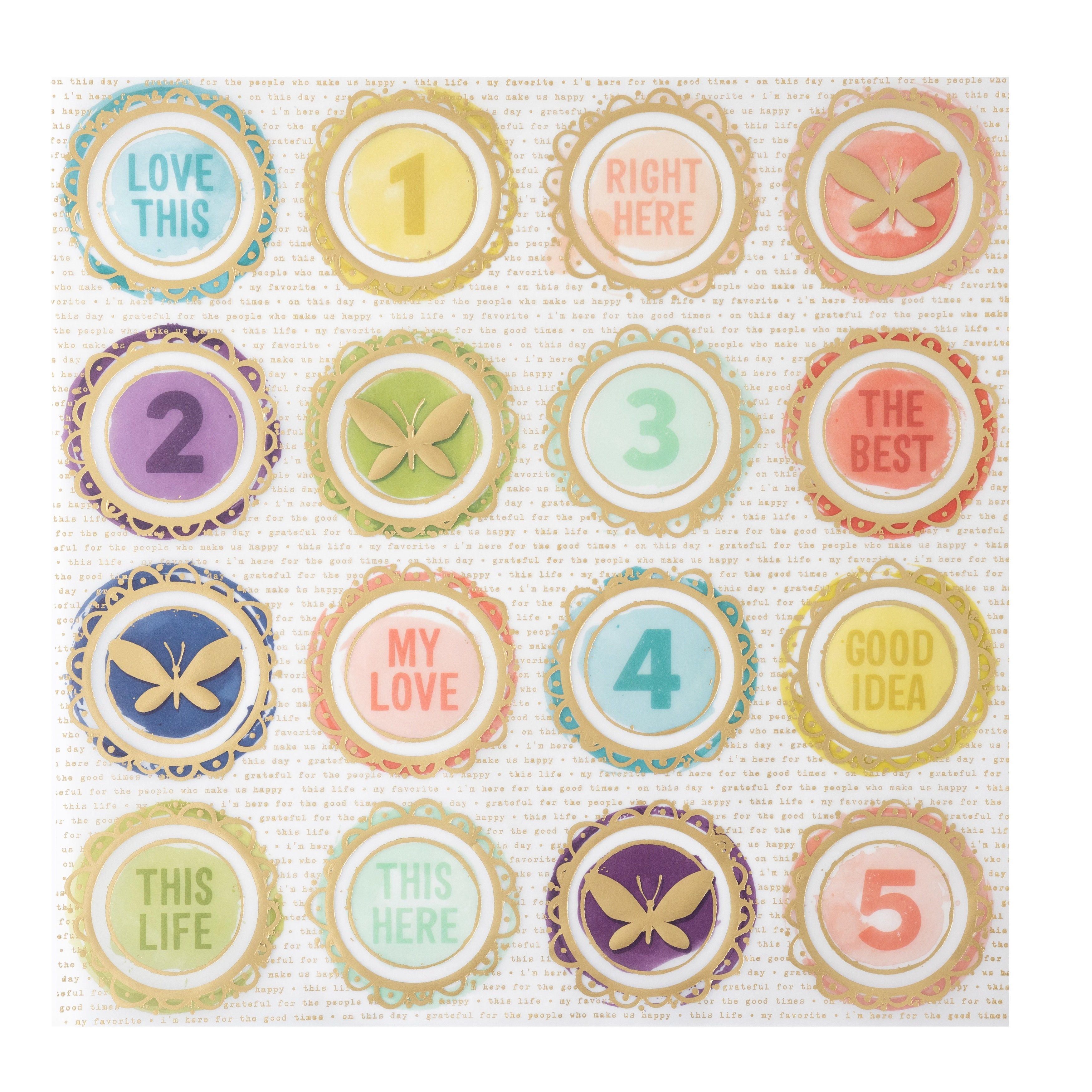 Vicki Boutin Print Shop Gold Foiled 12x12" Vellum Paper Pack