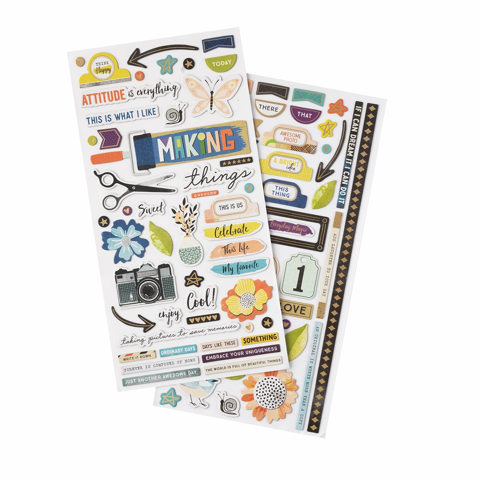 Vicki Boutin Print Shop Thickers Stickers 100/Pkg-Making Things Phrase/Chipboard
