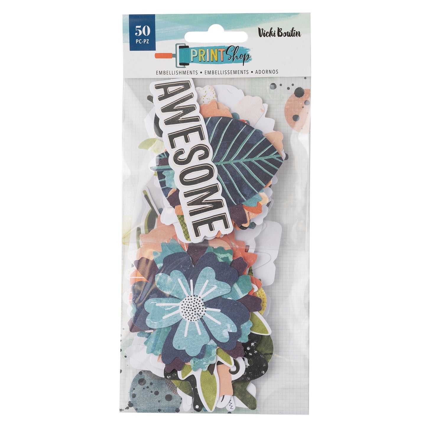 Vicki Boutin Print Shop Ephemera Cardstock Die-Cuts-Floral