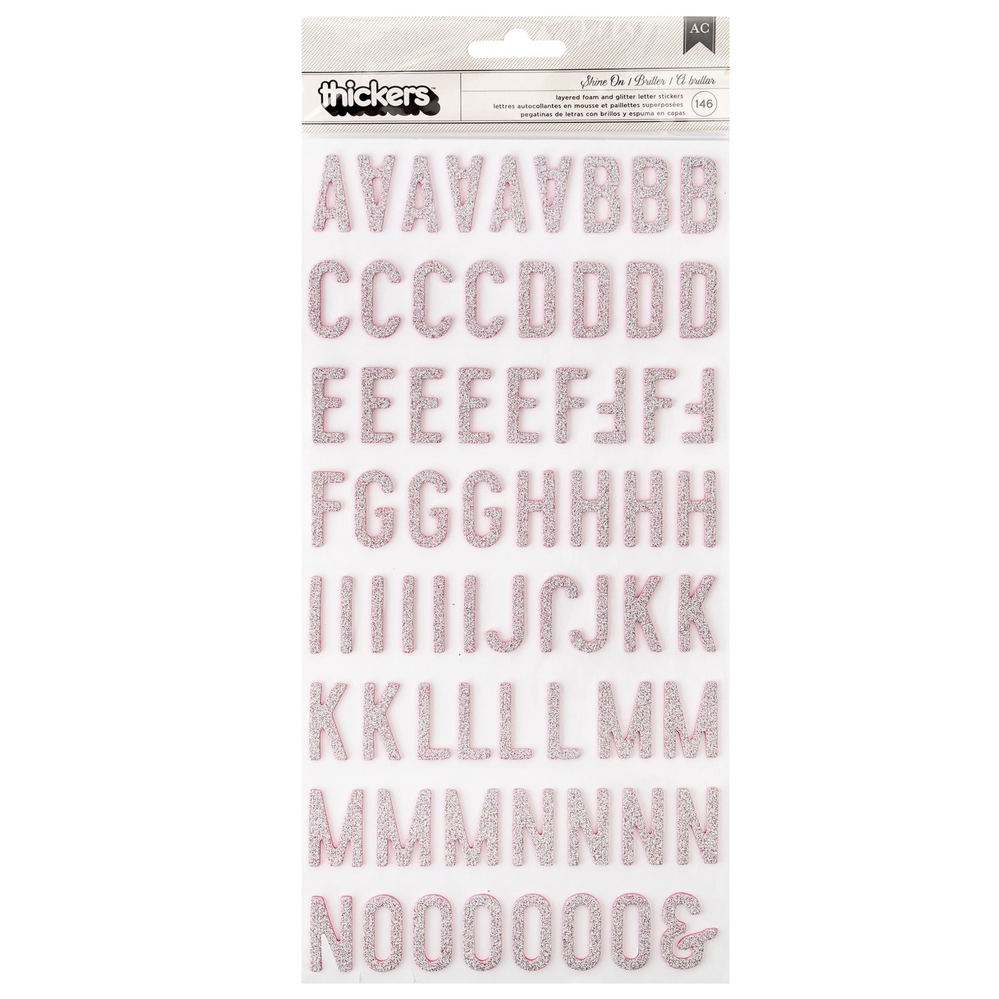 Jen Hadfield Stardust Thickers Stickers 146/Pkg-Alpha W/Silver Foil Accents