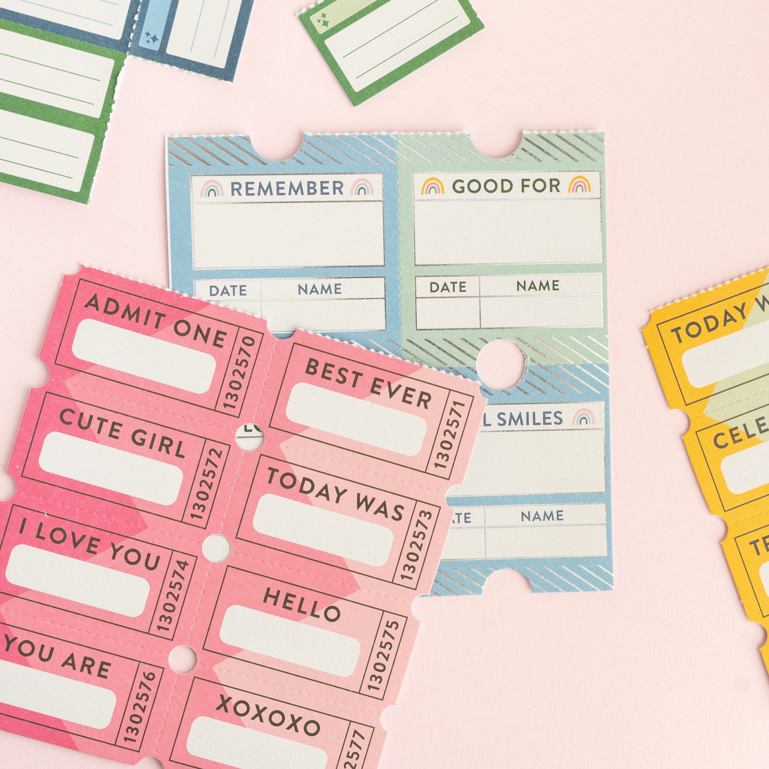 Jen Hadfield Stardust Ticket Book 6/Pkg-W/Silver Foil Accents