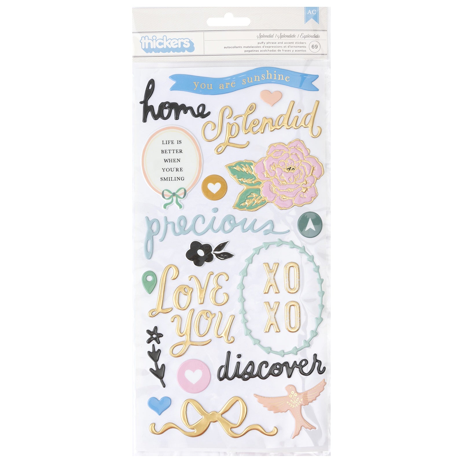Maggie Holmes Parasol Thickers Splendid Phrase Puffy Stickers
