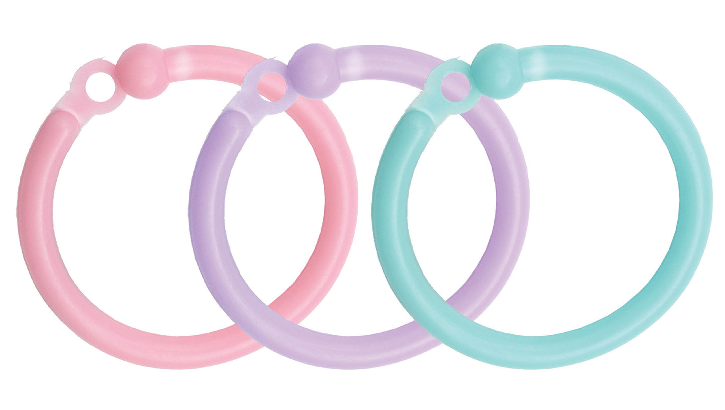 We R Memory Keepers Cinch Plastic Loop Binding 24/Pkg-Pink, Lilac & Blue