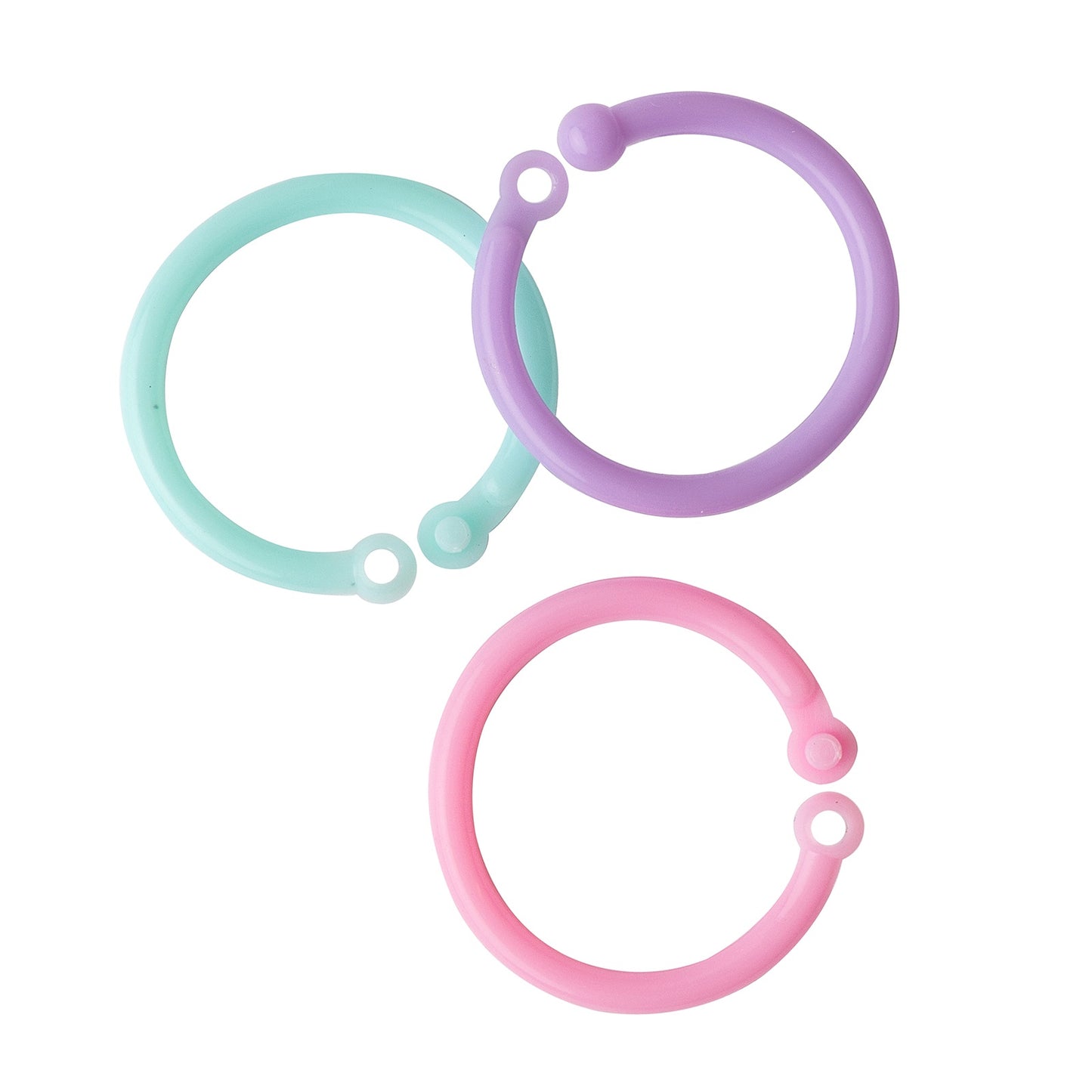 We R Memory Keepers Cinch Plastic Loop Binding 24/Pkg-Pink, Lilac & Blue
