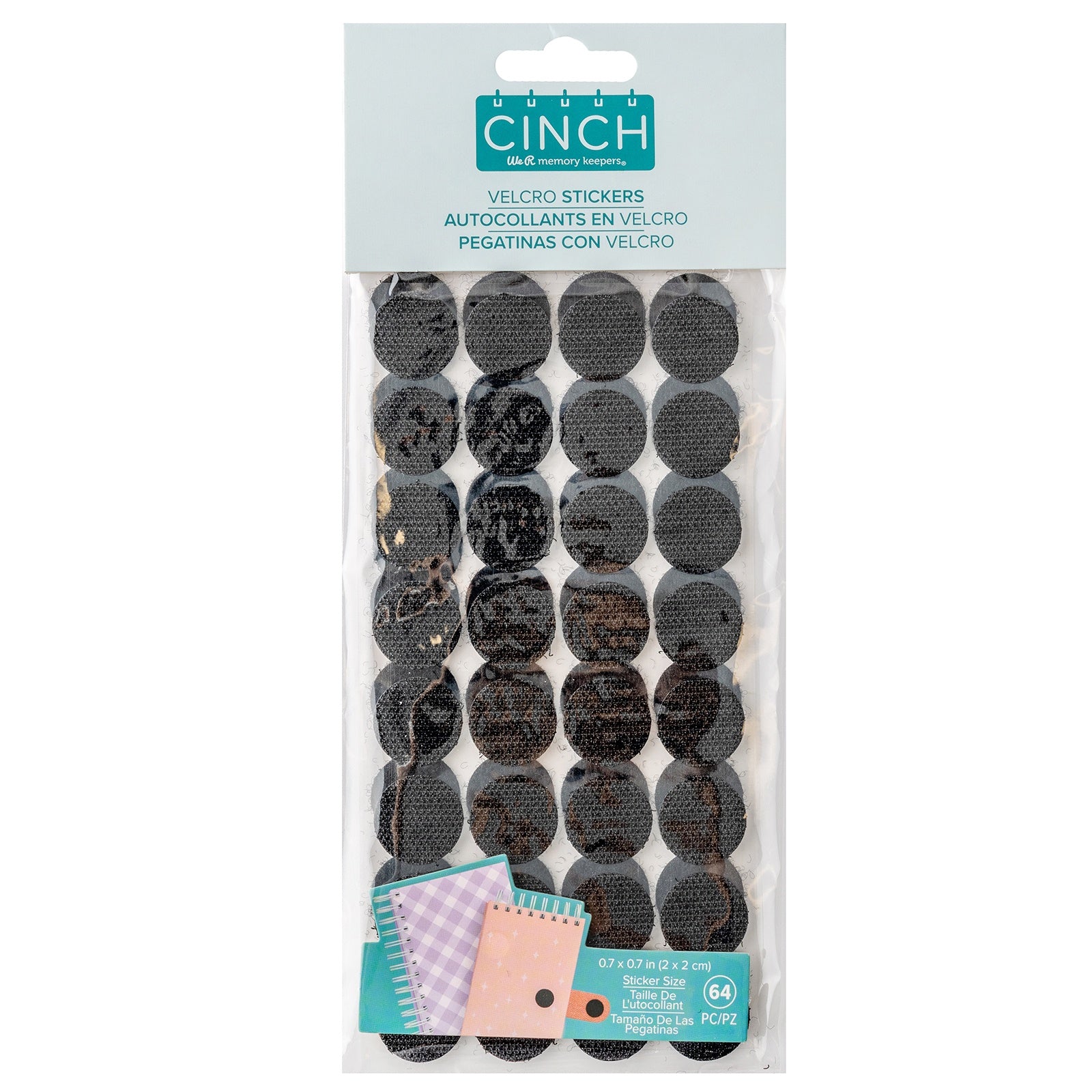 We R Makers Cinch Hook & Loop Stickers 64/Pkg