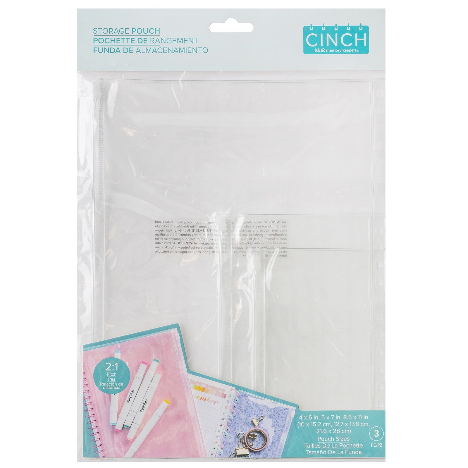 We R Memory Keepers Cinch Storage Pouch 3/Pkg