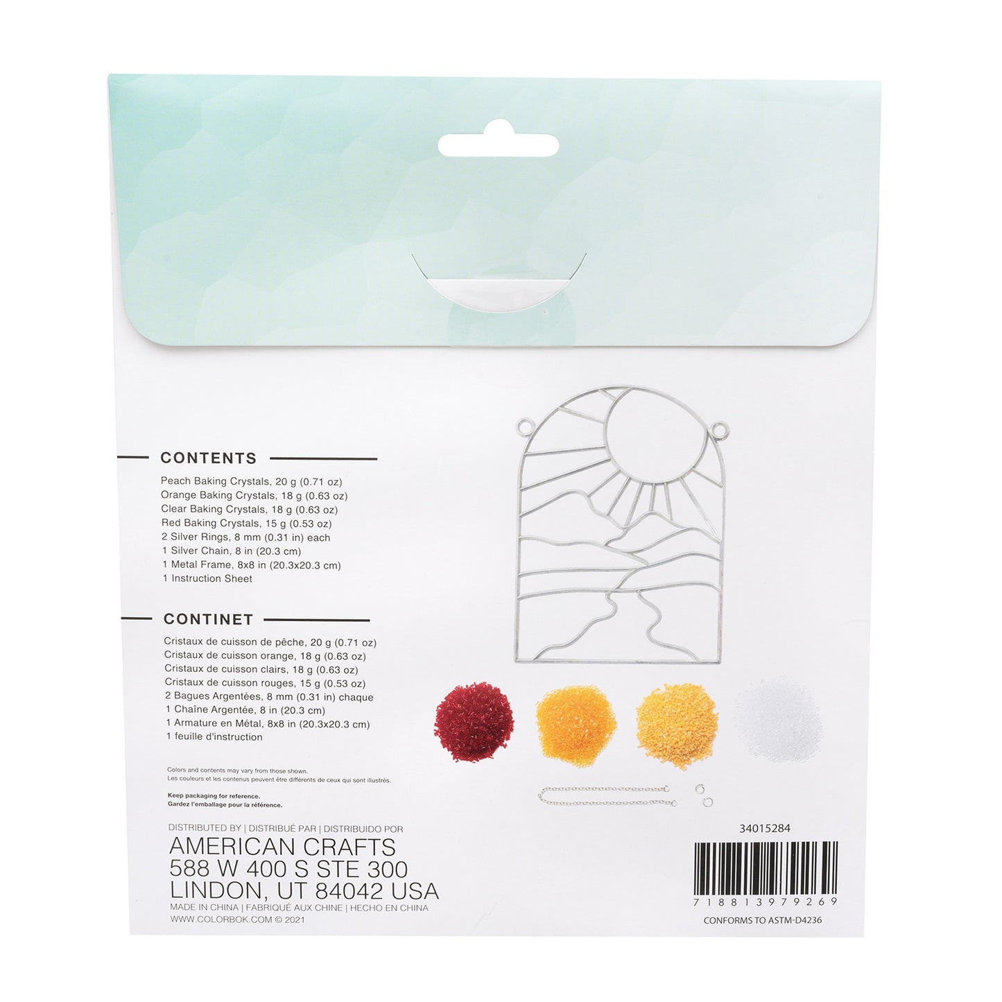 Colorbok Makit & Bakit Melting Crystal Suncatcher Kit-Sunset