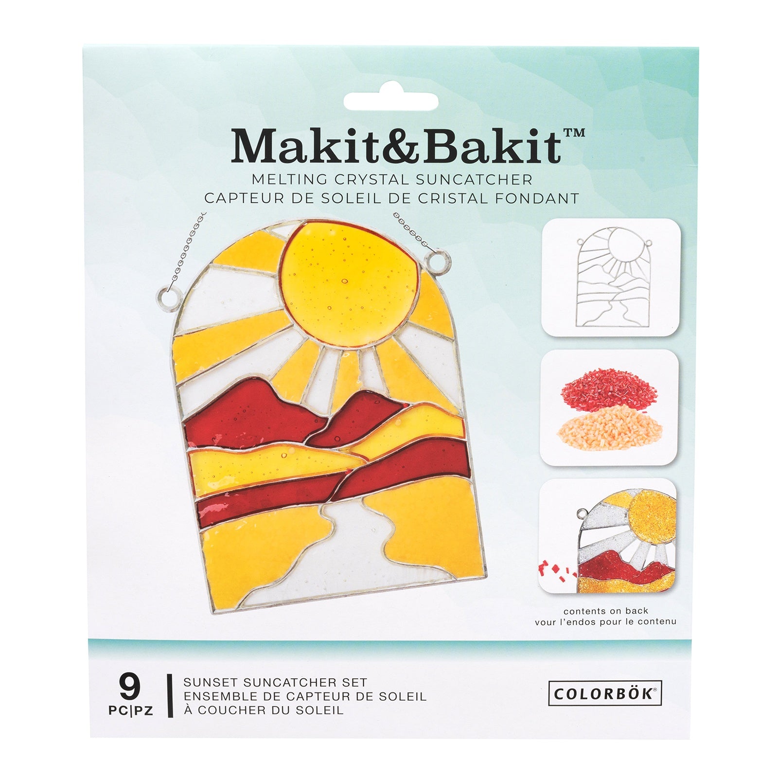 Colorbok Makit & Bakit Melting Crystal Suncatcher Kit-Sunset