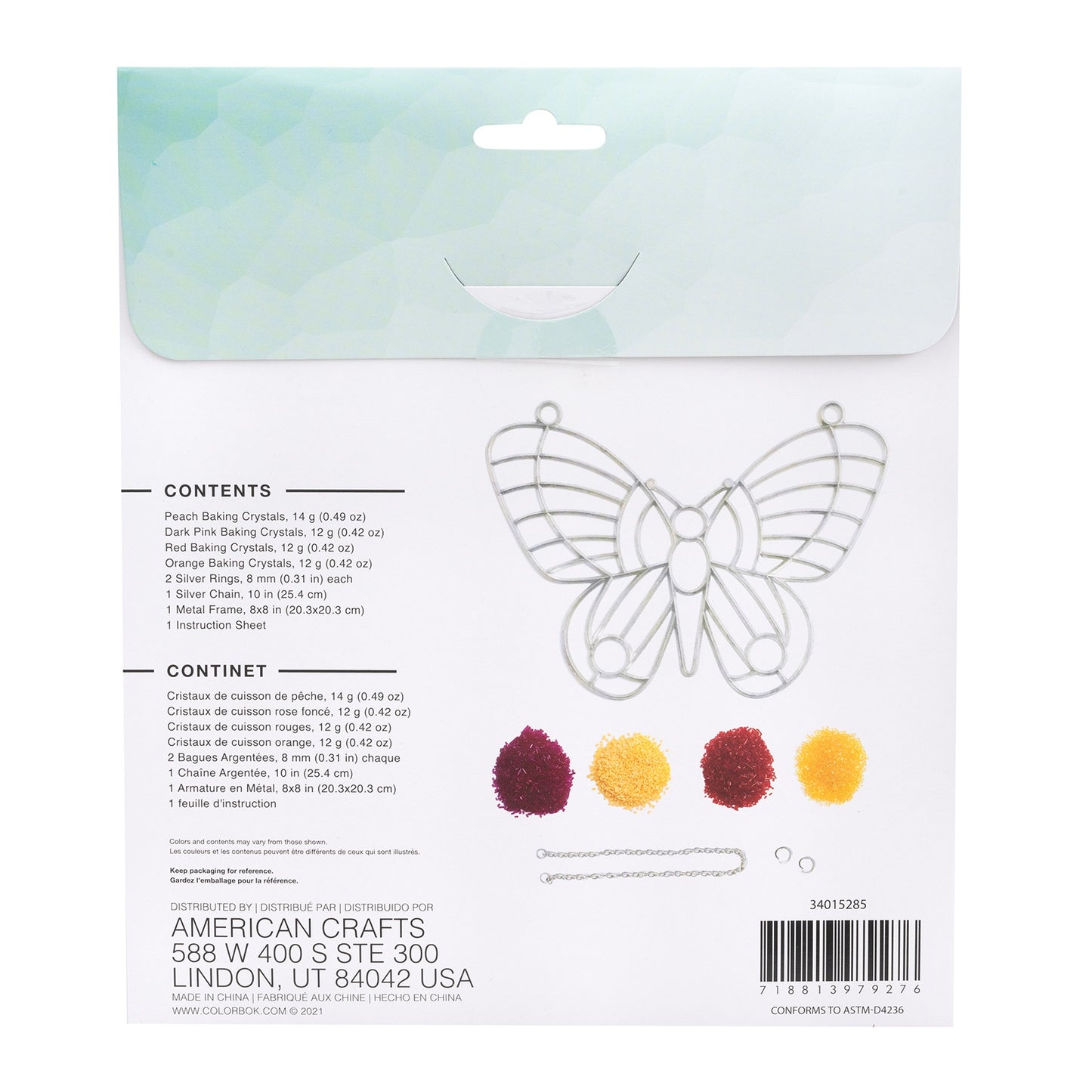 Colorbok Makeit & Bakeit Melting Crystal Suncatcher-Butterfly