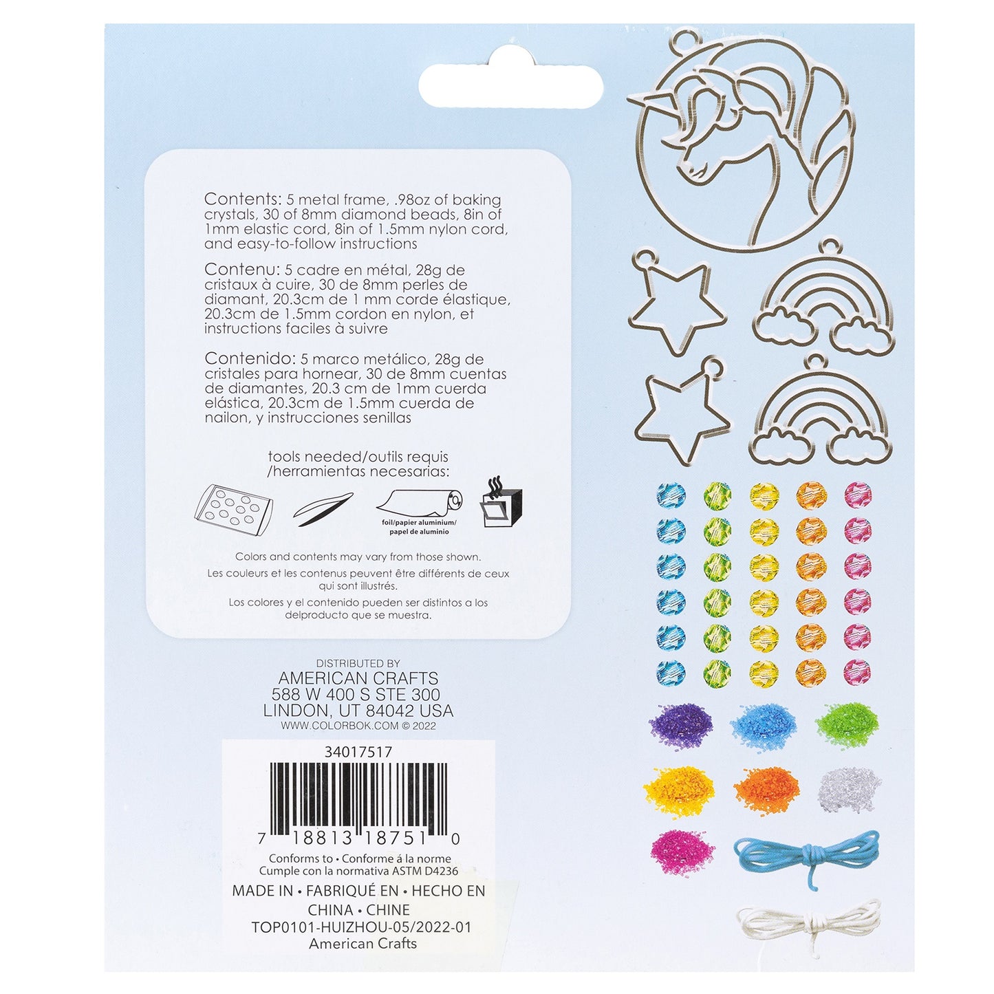 Colorbok Makeit & Bakeit Suncatcher Jewelry Kit-Fantasy