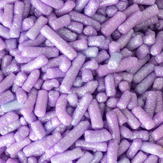 AC Food Crafting Bulk Polished Jimmies 25lbs-Light Purple
