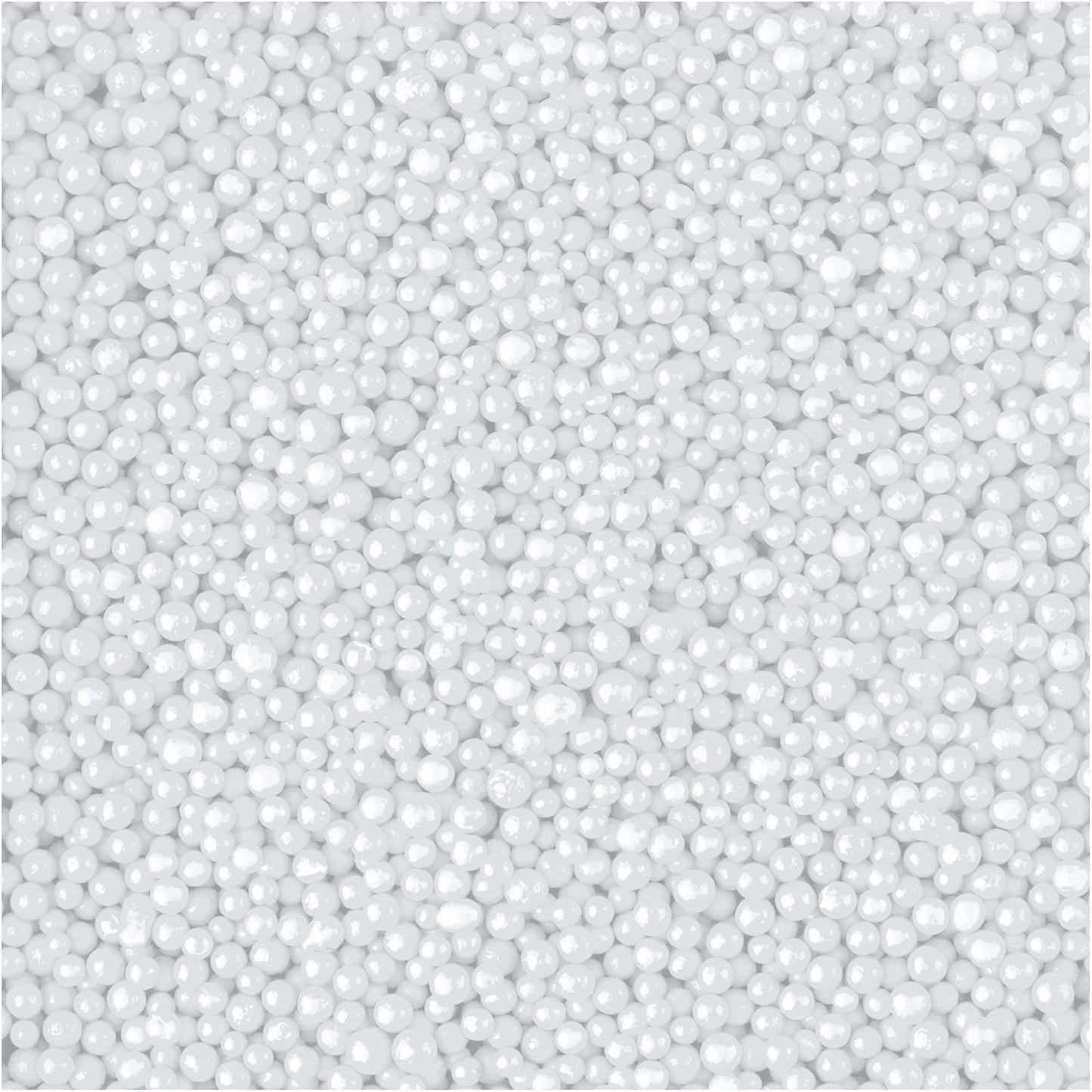 AC Food Crafting Bulk Pearlized Nonpariel Sprinkles 25lbs-White