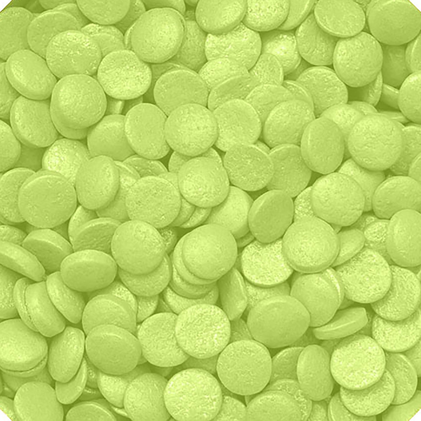 AC Food Crafting Bulk Polished Sequin Sprinkles 5mm 25lbs-Light Green