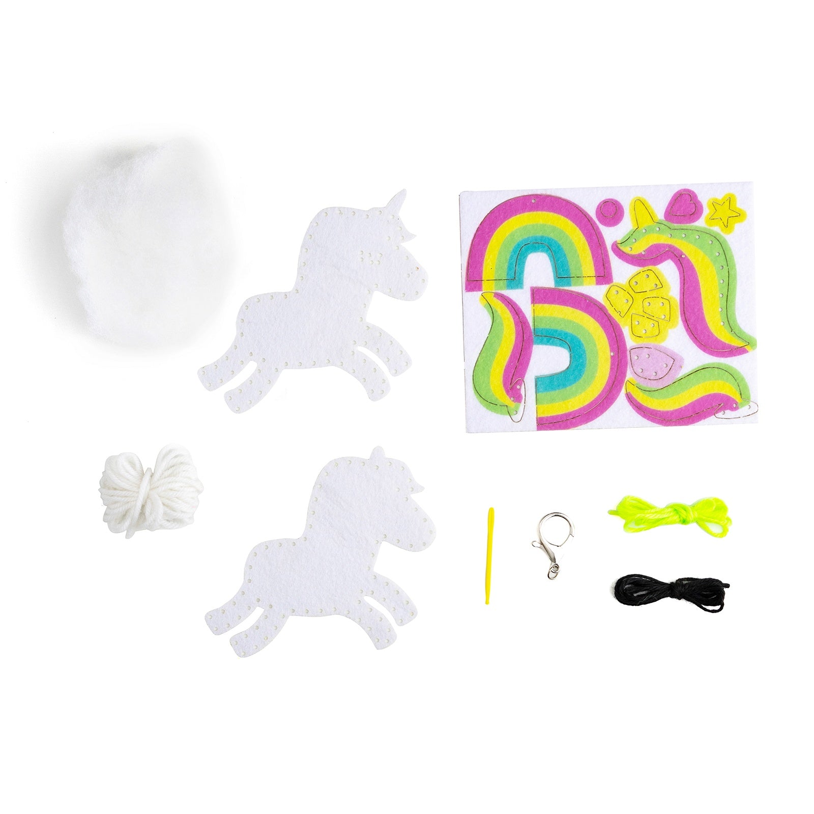 Sew Cute! Felt Unicorn and Rainbow Backpack Clip Kit