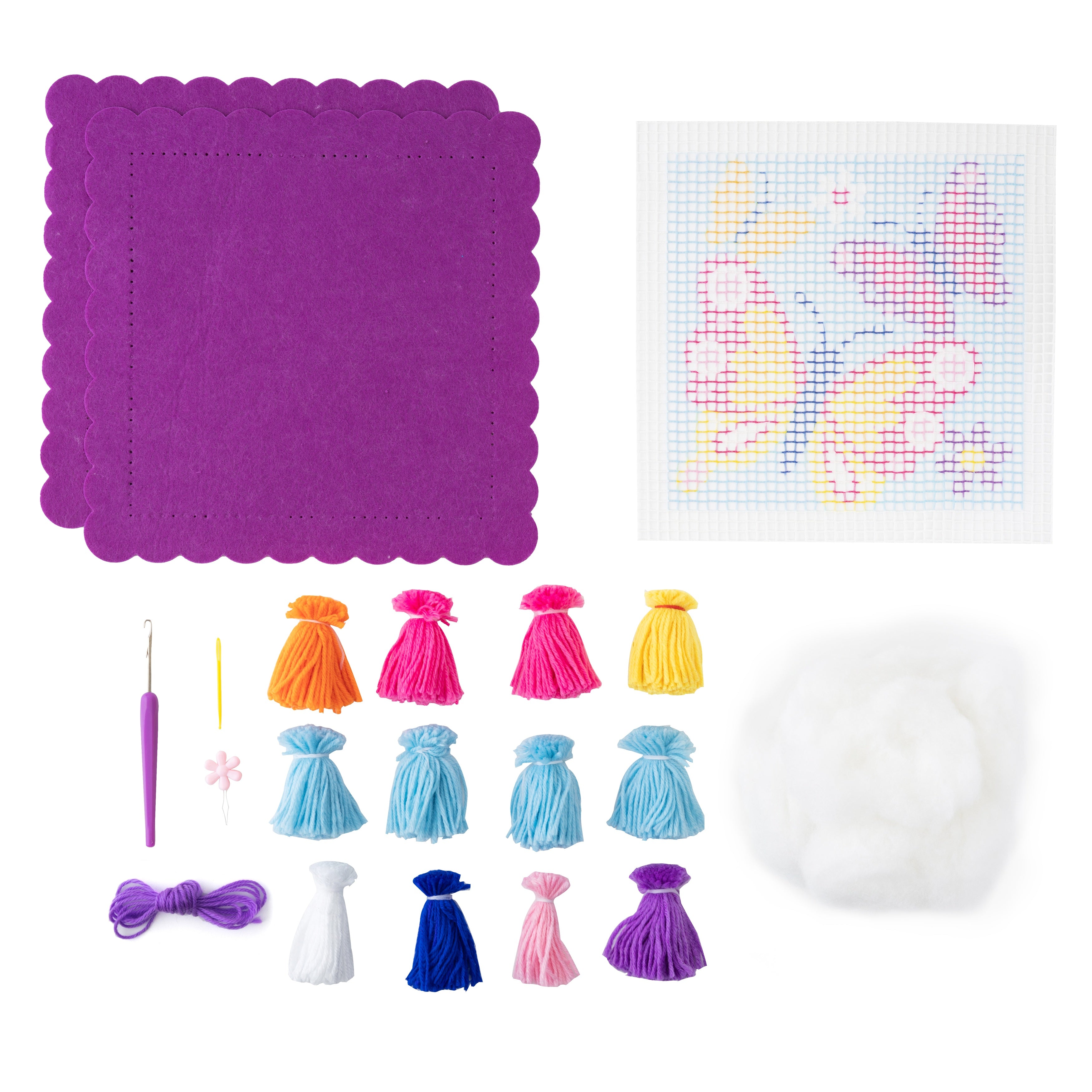 Sew Cute! Butterflies Latch Hook Pillow Kit