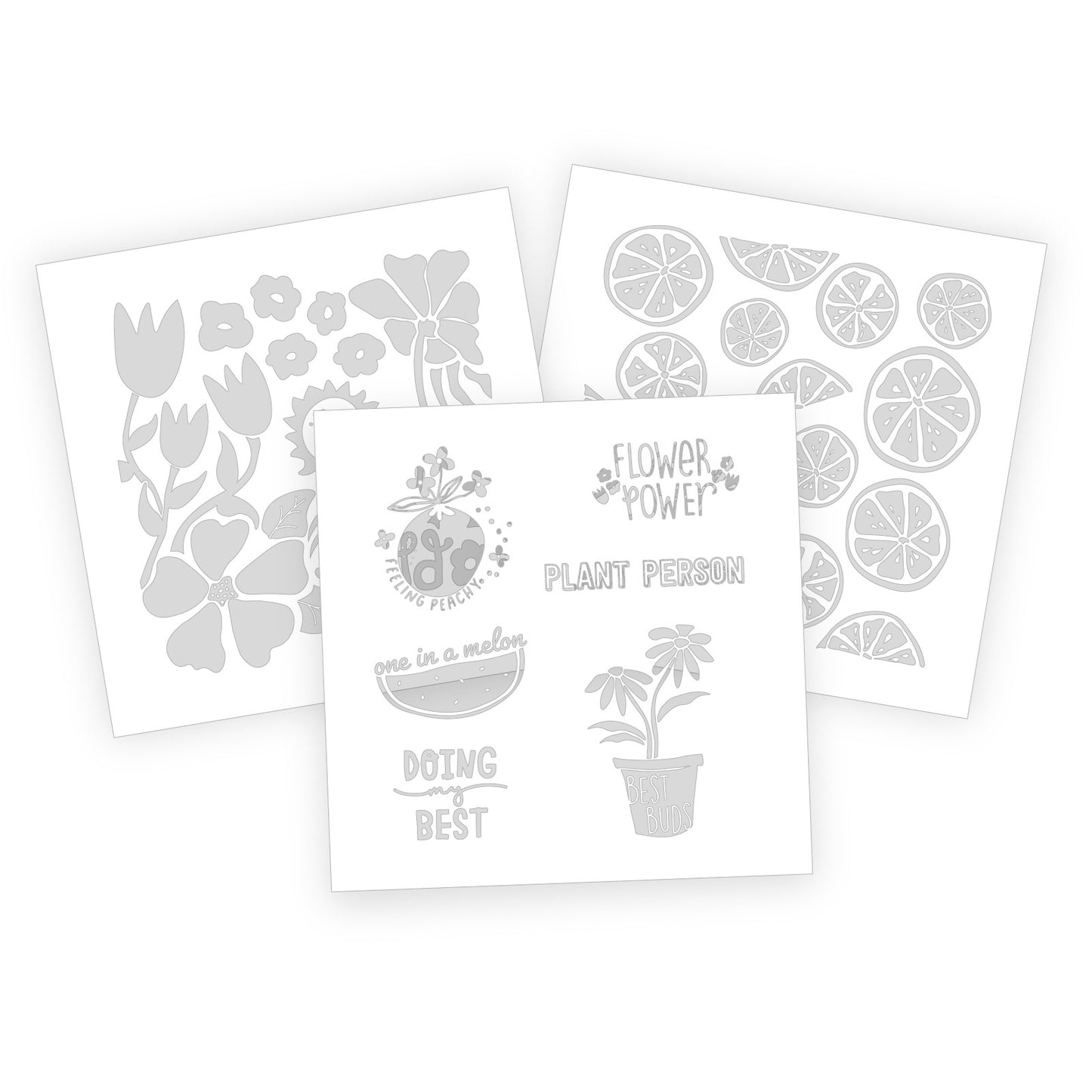 We R Vinyl Print Press Pre-Cut Iron-On Vinyl 3pkg-Fruit And Plant Theme, 8 Designs