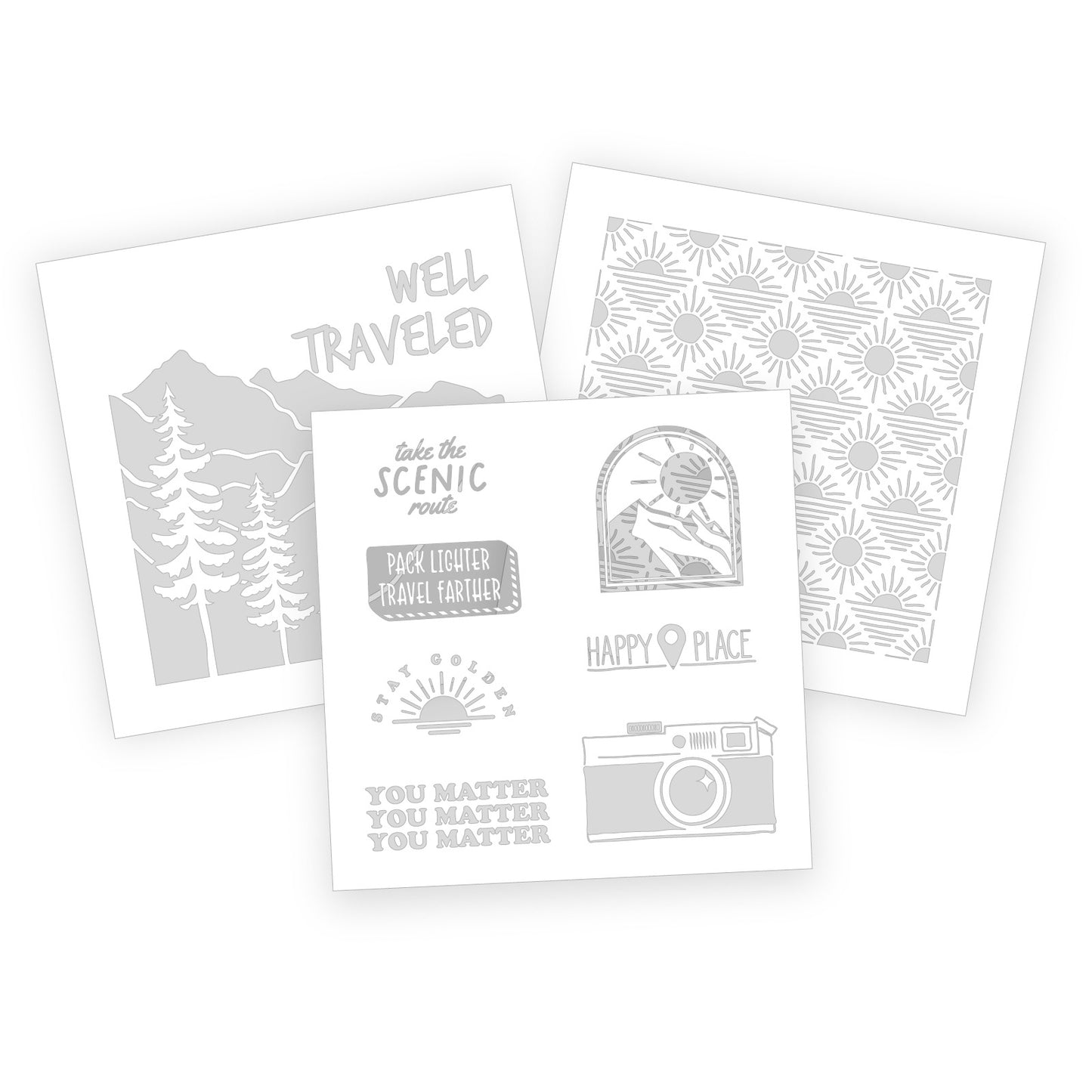 We R Vinyl Print Press Pre-Cut Iron-On Vinyl 3/Pkg-Travel Theme, 9 Designs