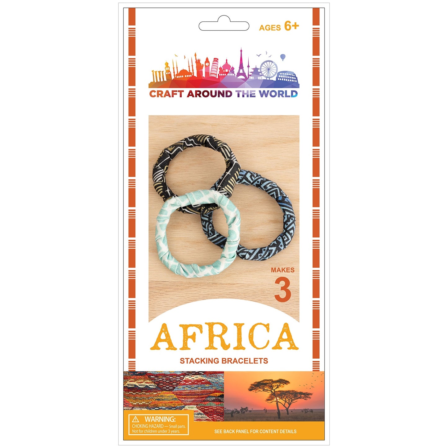 Craft Around The World African Stacking Bracelets-Makes 3