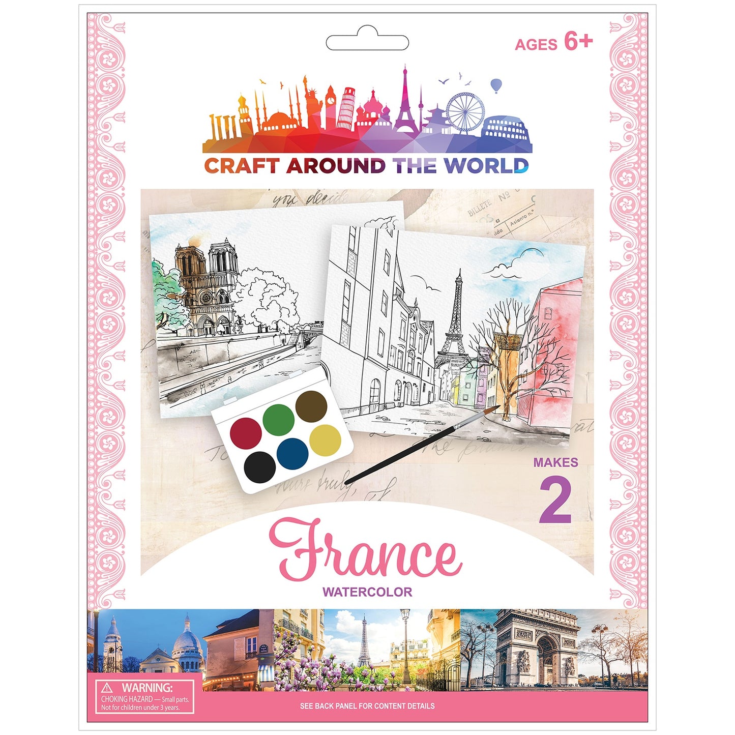 Craft Around The World Paris Watercolor-Makes 2
