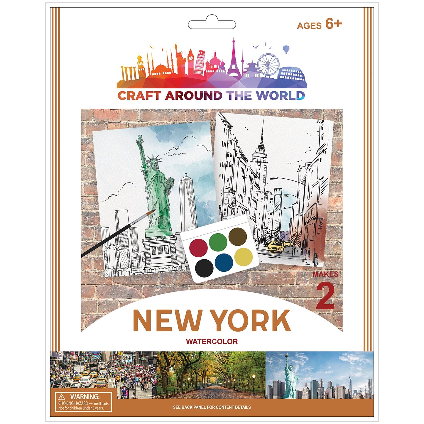 Craft Around The World New York City Watercolor-Makes 2